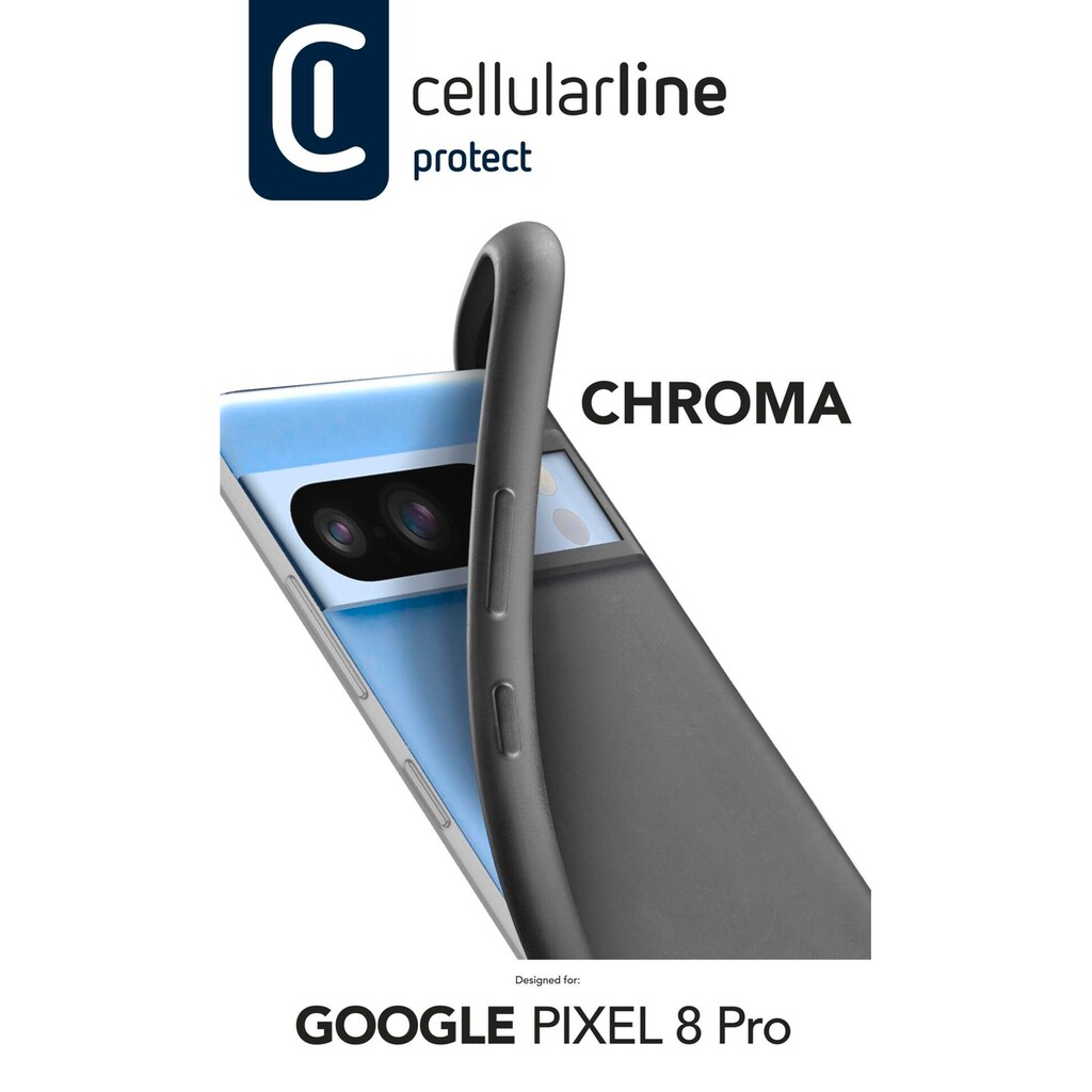Cellularline Handyhülle »Chroma Case für Google Pixel 8 Pro«, Google Pixel 8 Pro, Backcover, Schutzhülle, Smartphonehülle, stoßfest