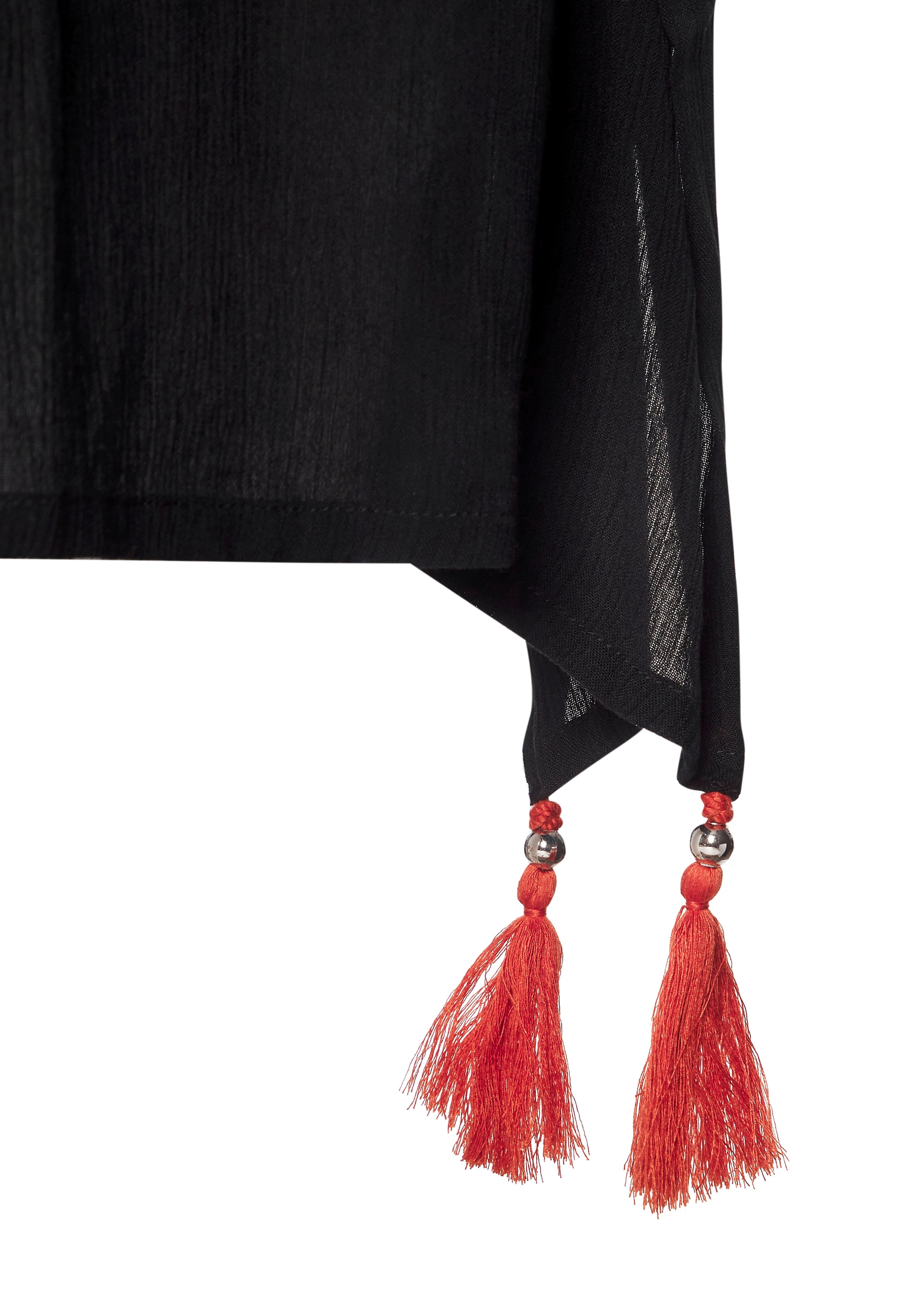 LASCANA Tunika aus gekreppter Viskose, Blusenkleid, Strandmode, transparent