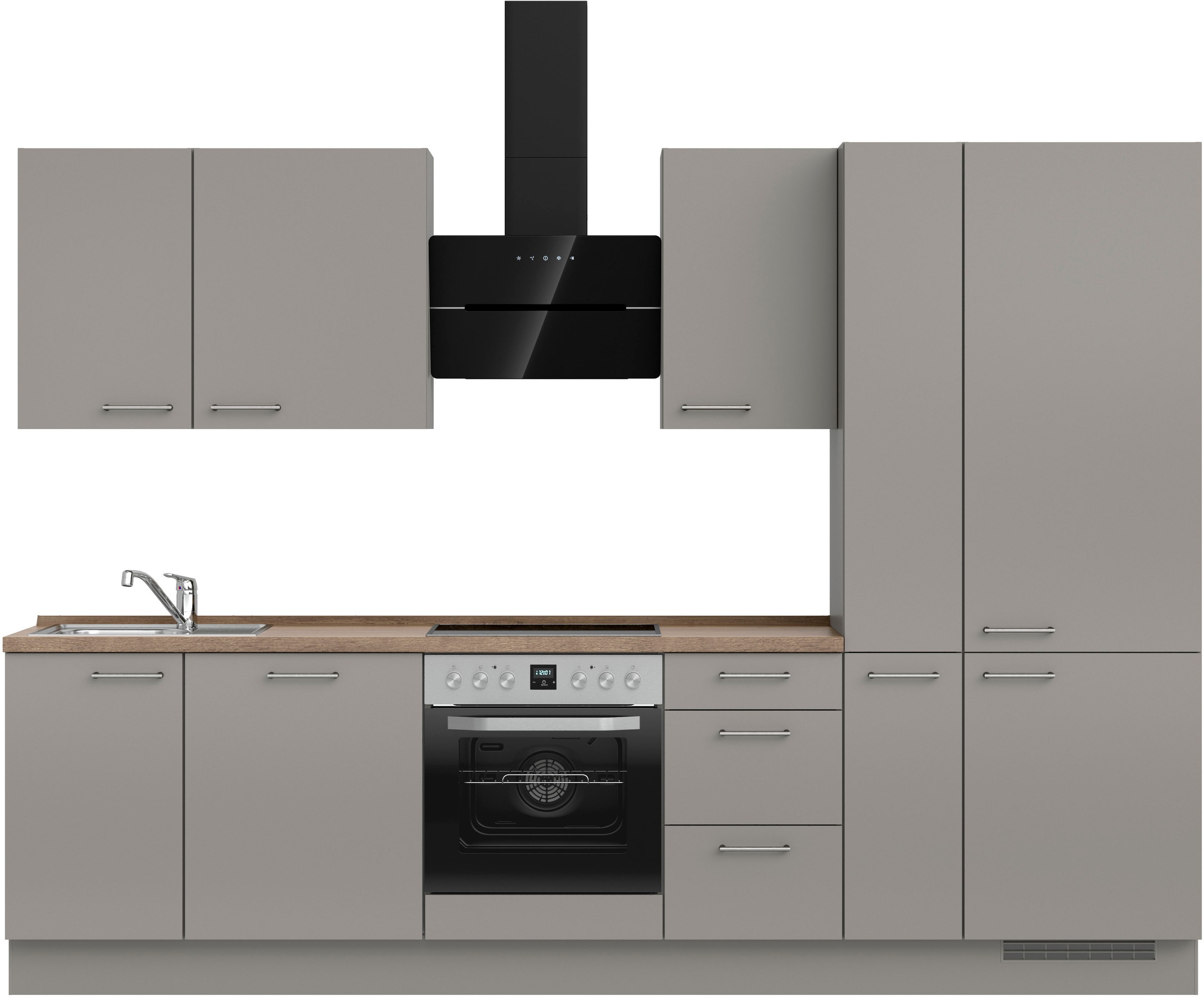 nobilia® Küchenzeile »"Laser II", Ausrichtung wählbar, Breite 300 cm« vormo günstig online kaufen