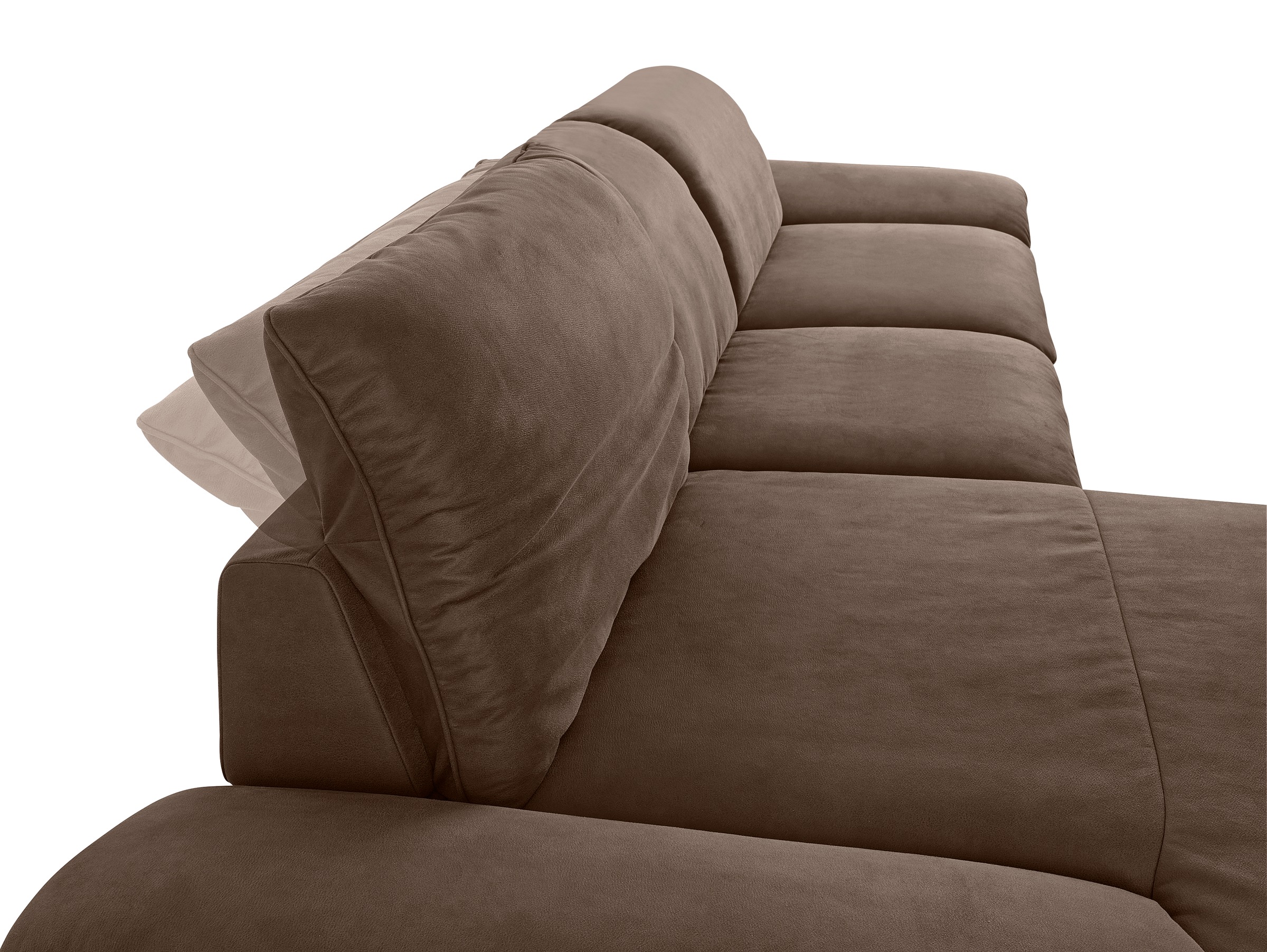 W.SCHILLIG Ecksofa »enjoy&MORE, Designsofa, bequem, zeitlos und elegant, L-Form«, mit Sitztiefenverstellung, Füße silber matt, Breite 340 cm