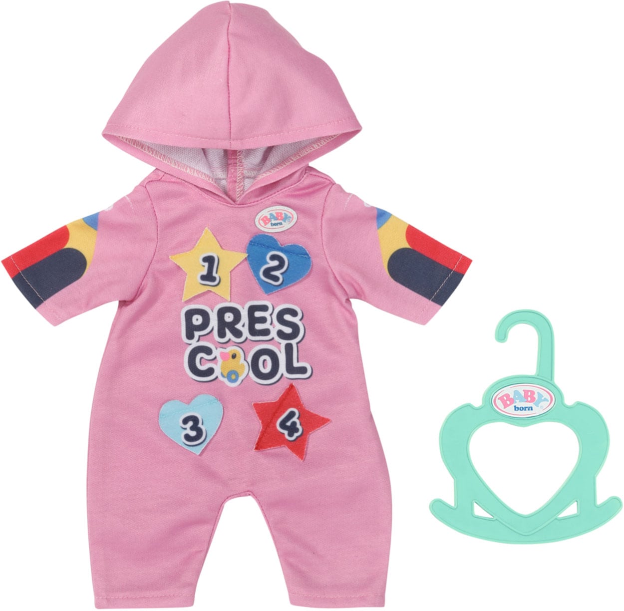 Baby Born Puppenkleidung »Kindergarten Einteiler & Badges, 36 cm«, mit Kleiderbügel kaufen