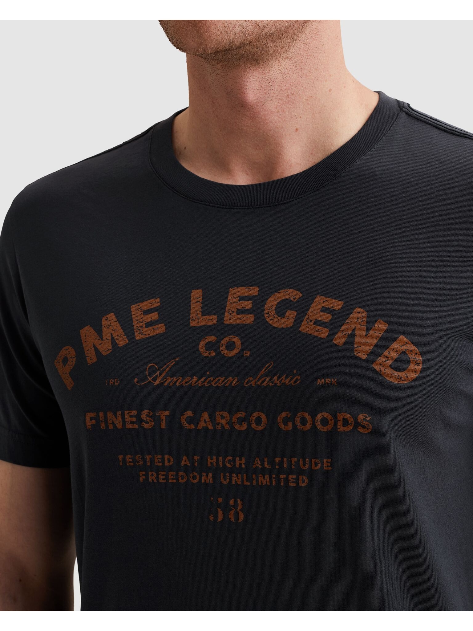 PME LEGEND T-Shirt »Short Sleeve Play Single Jersey Graphic« aus reiner Baumwolle, Rundhals