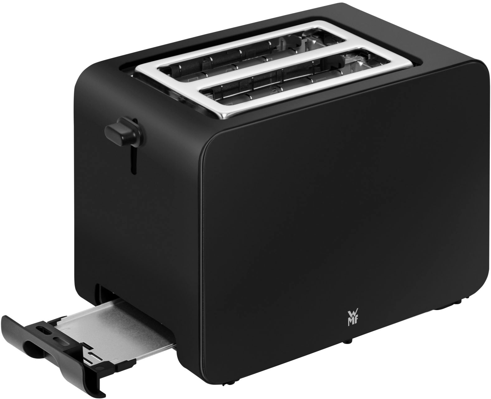 WMF Toaster »Stelio Deep Black«, 2 kurze Schlitze, 900 W, 7 Bräunungsstufen, Cromargan, Brotzentrierung, Brötchenwärmer, 900 W