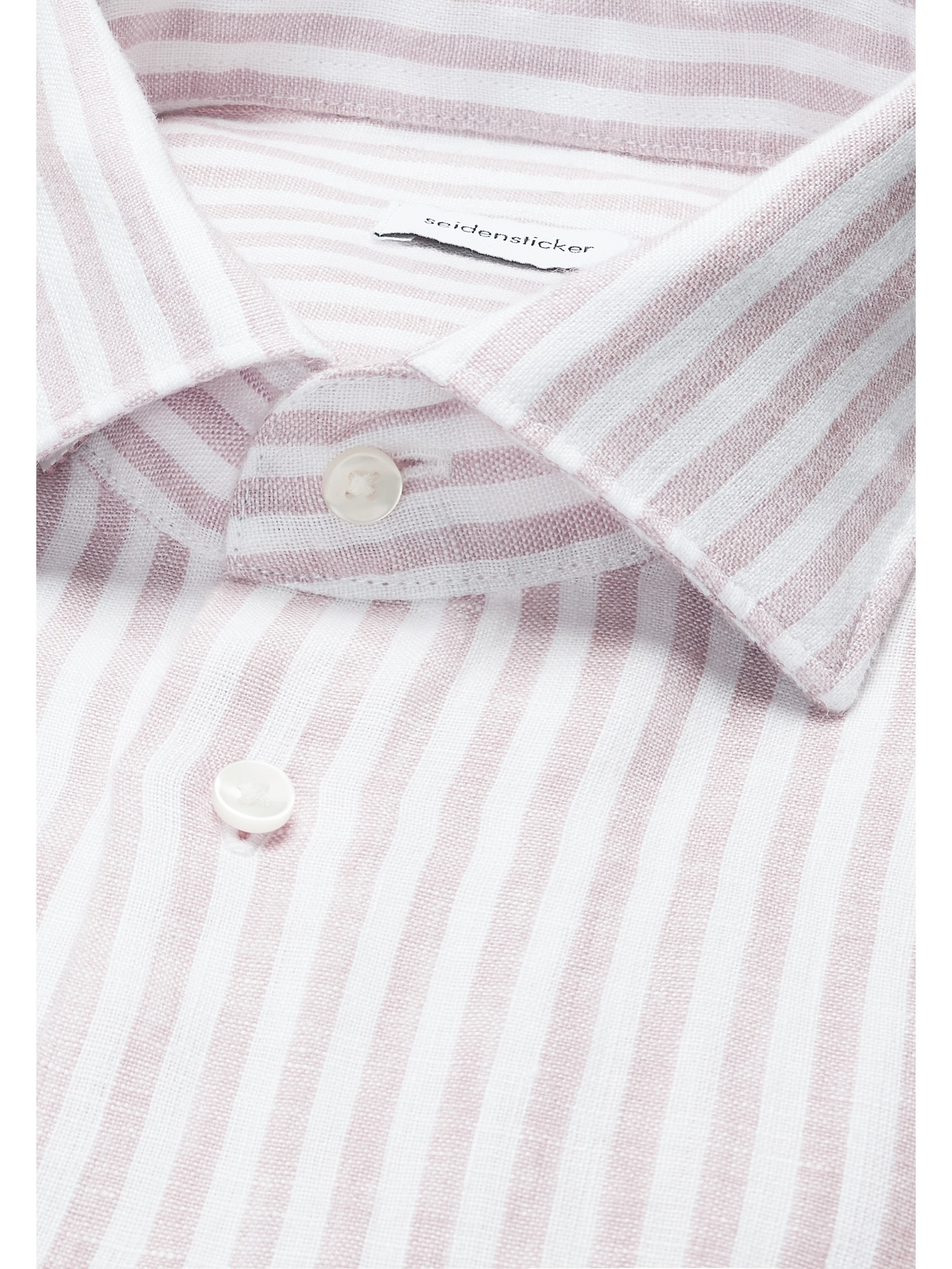 seidensticker Leinenhemd »Schwarze Rose« Shaped 1/1 Kentkragen Gestreift