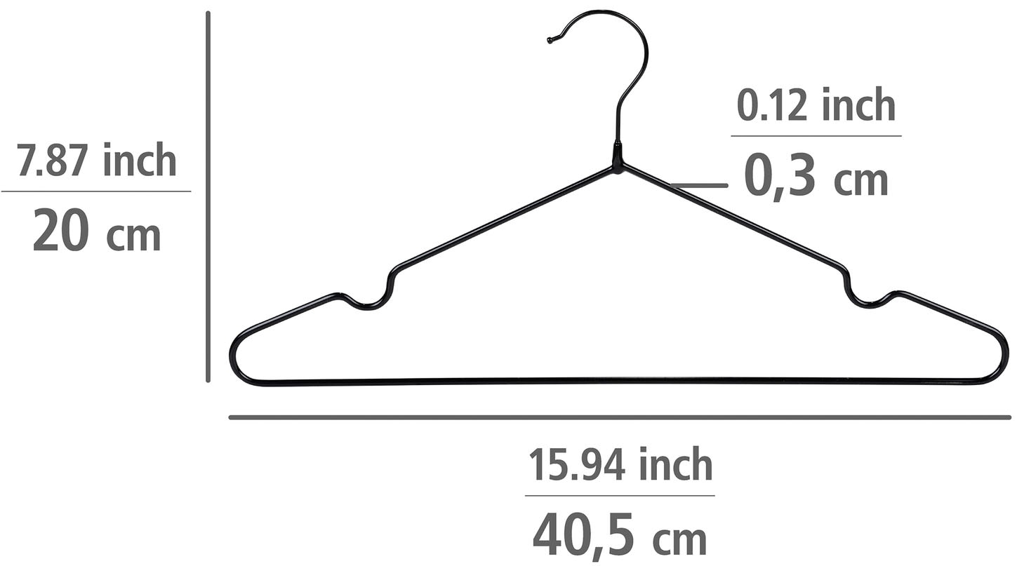 WENKO Kleiderbügel »Modell Sascha« rutschfeste Beschichtung, schmales Design