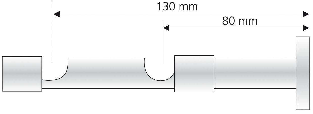 Ø 16 Gardinenstangen für mm kaufen St.), Doppelträger, Raten auf Liedeco (1