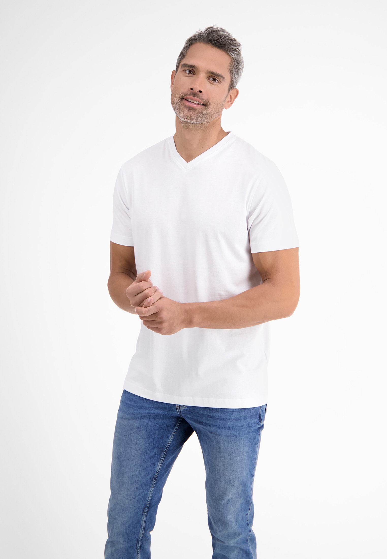 LERROS T-Shirt »LERROS Doppelpack T-Shirt, V-Neck in Premium Baumwollqualität«