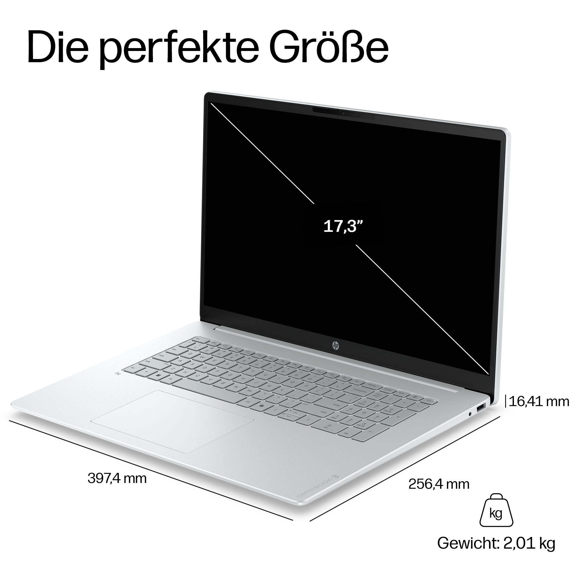 HP Notebook »OmniBook 3 17-dm0071ngx« 43,9 cm / 17,3 ″ AMD Ryzen™ AI 7 Radeon 840M 512 GB SSD