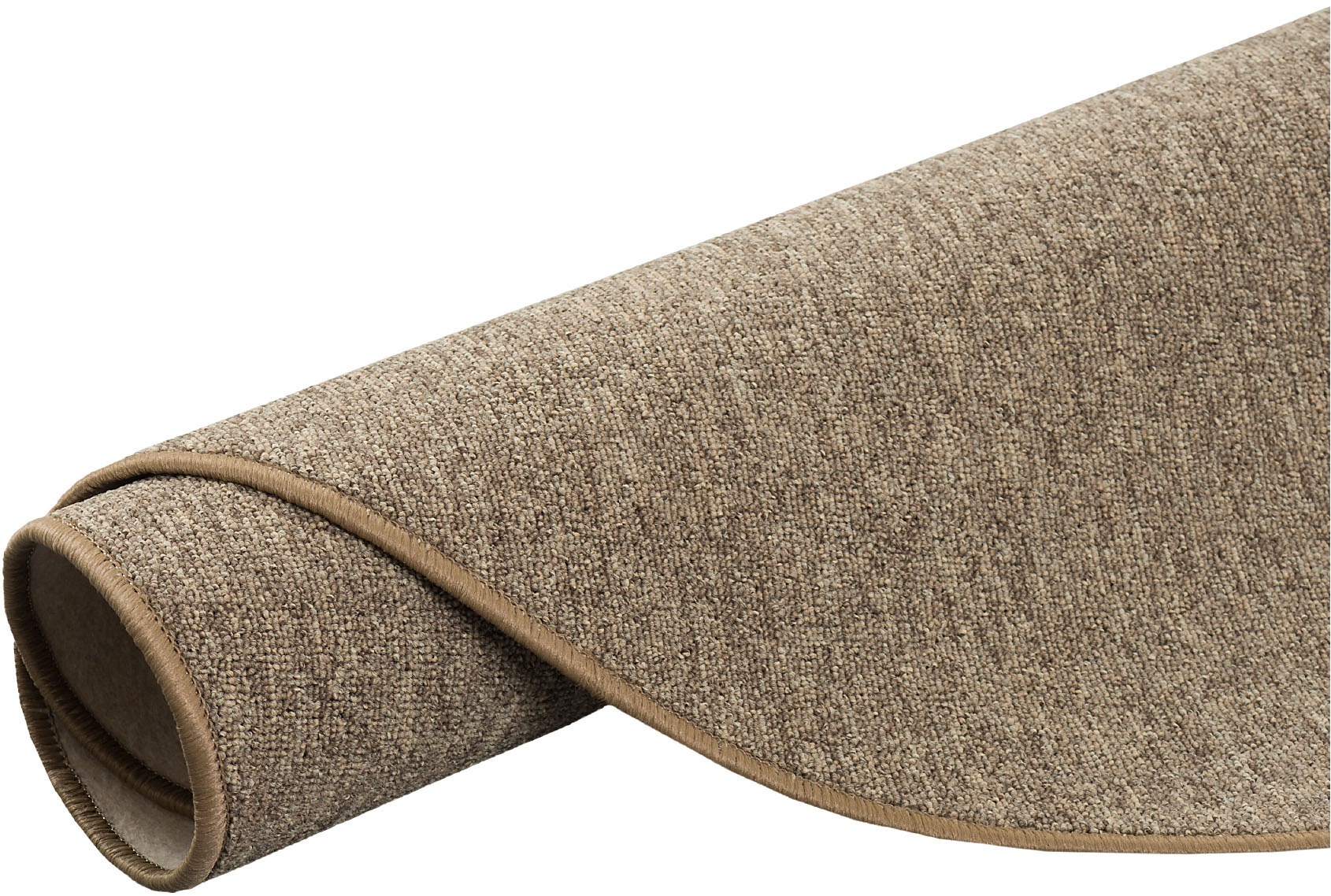my home Teppich »Fortis, Schlinge, Made in Netherlands«, rund, 5 mm Höhe, Uni Farben, gekettelt, strapazierfähig, Wohnzimmer
