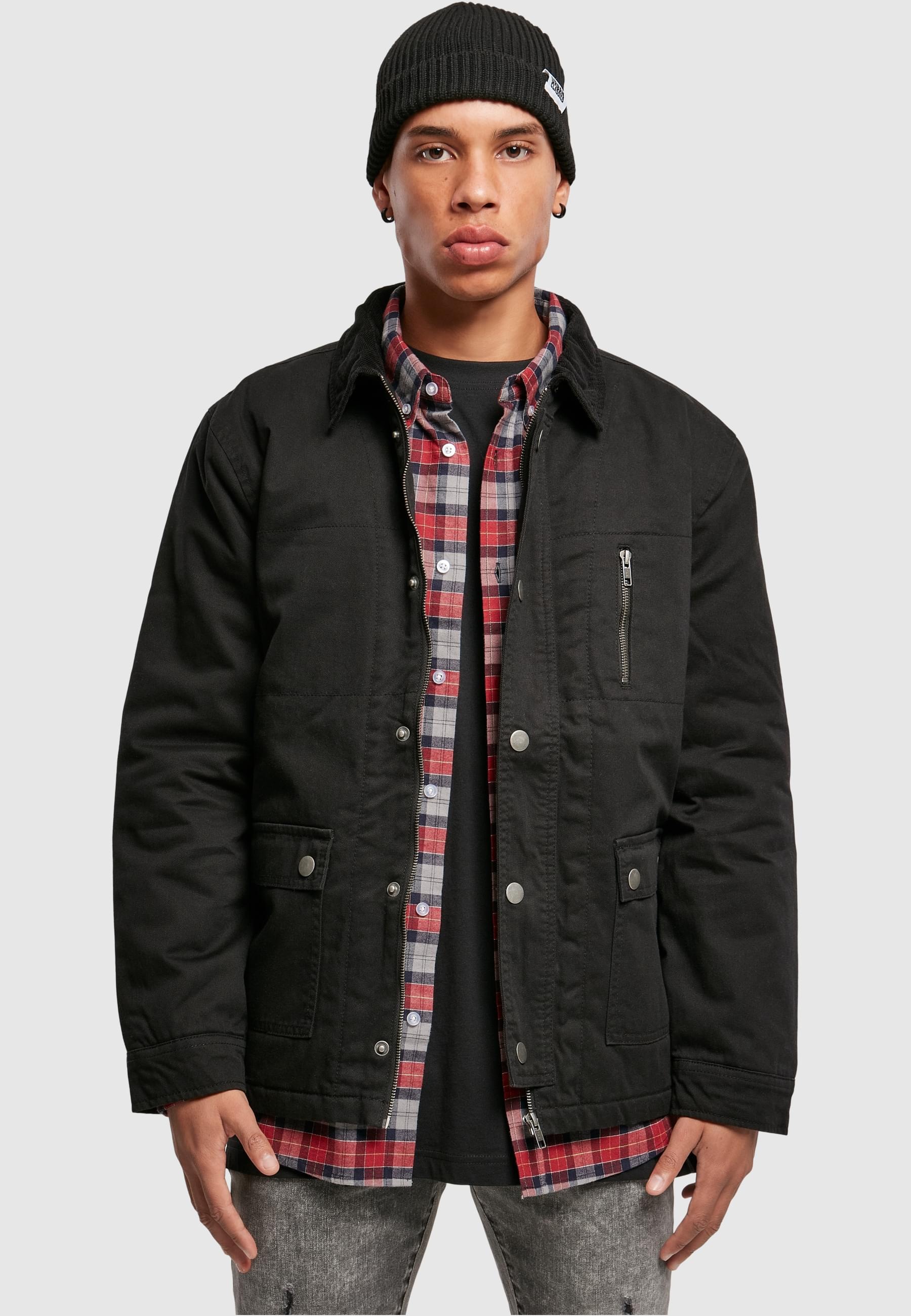 URBAN CLASSICS Winterjacke »Urban Classics Herren Hunter Jacket« 1 Stk. tlg. ohne Kapuze