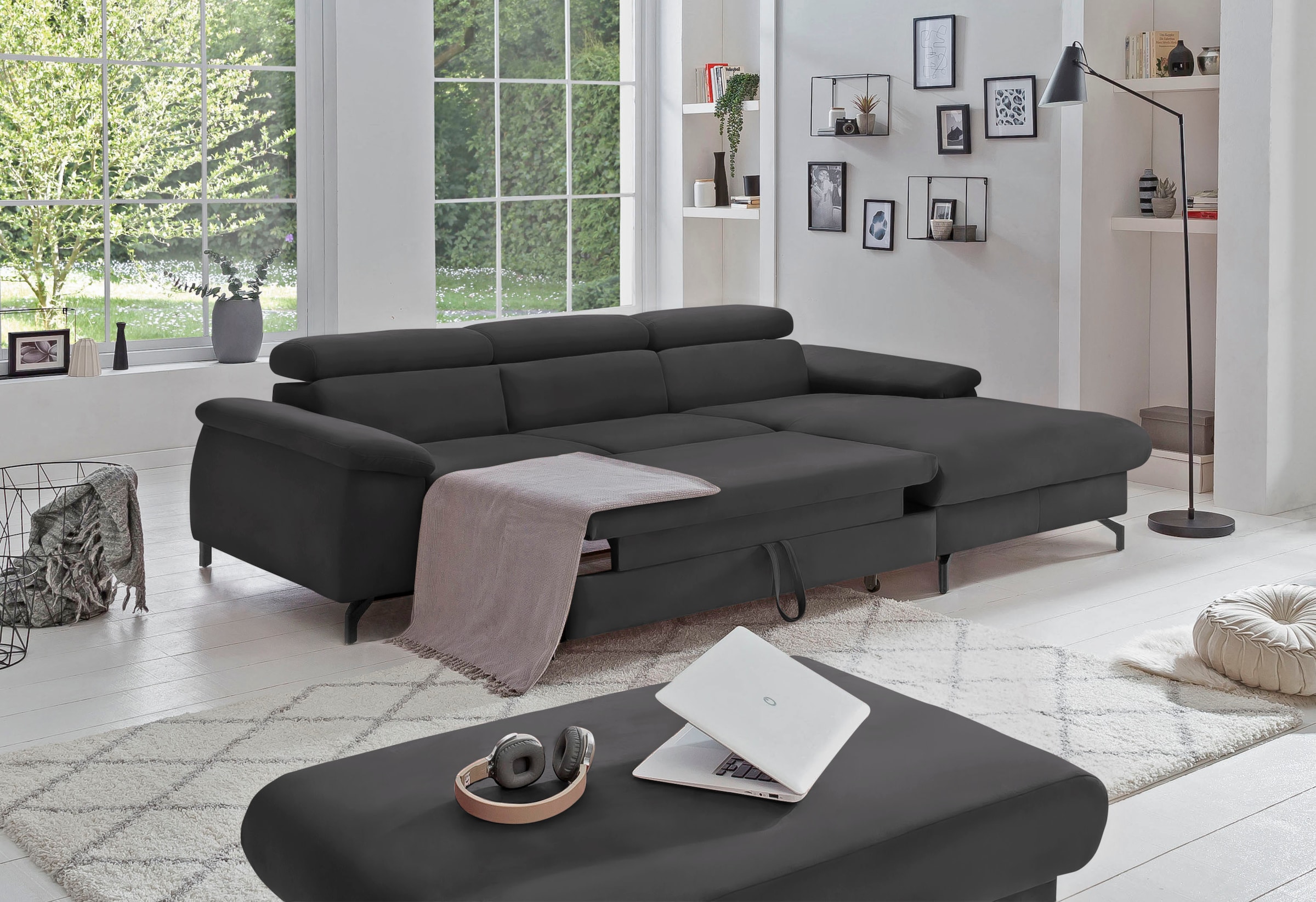 COTTA Ecksofa »Kitty L-Form«, mit Kopfteilverstellung, wahlweise mit Bettfunktion & Bettkasten