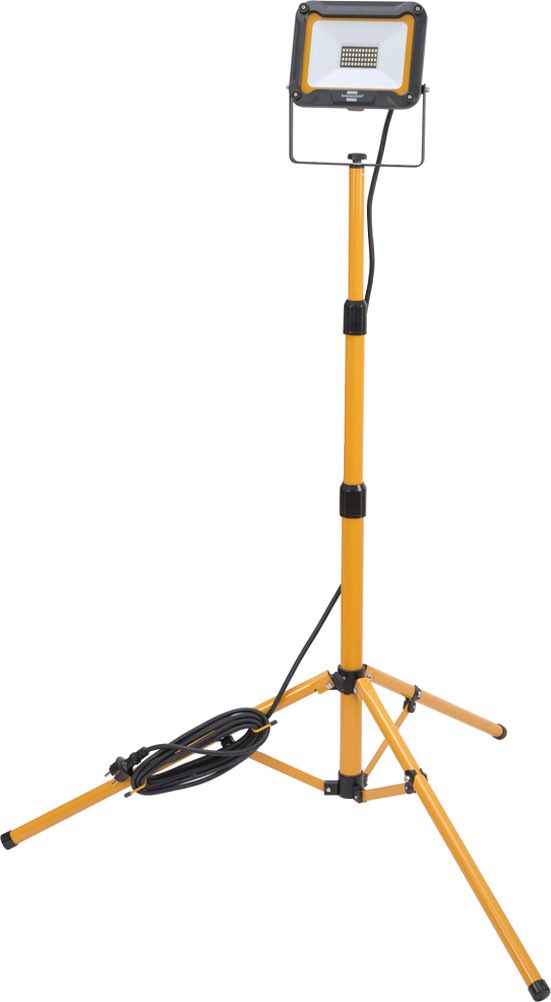 BRENNENSTUHL LED Baustrahler »JARO 3050 T« Tageslichtweiß mit Stativ und 5 m Kabel gelb/schwarz/transparent