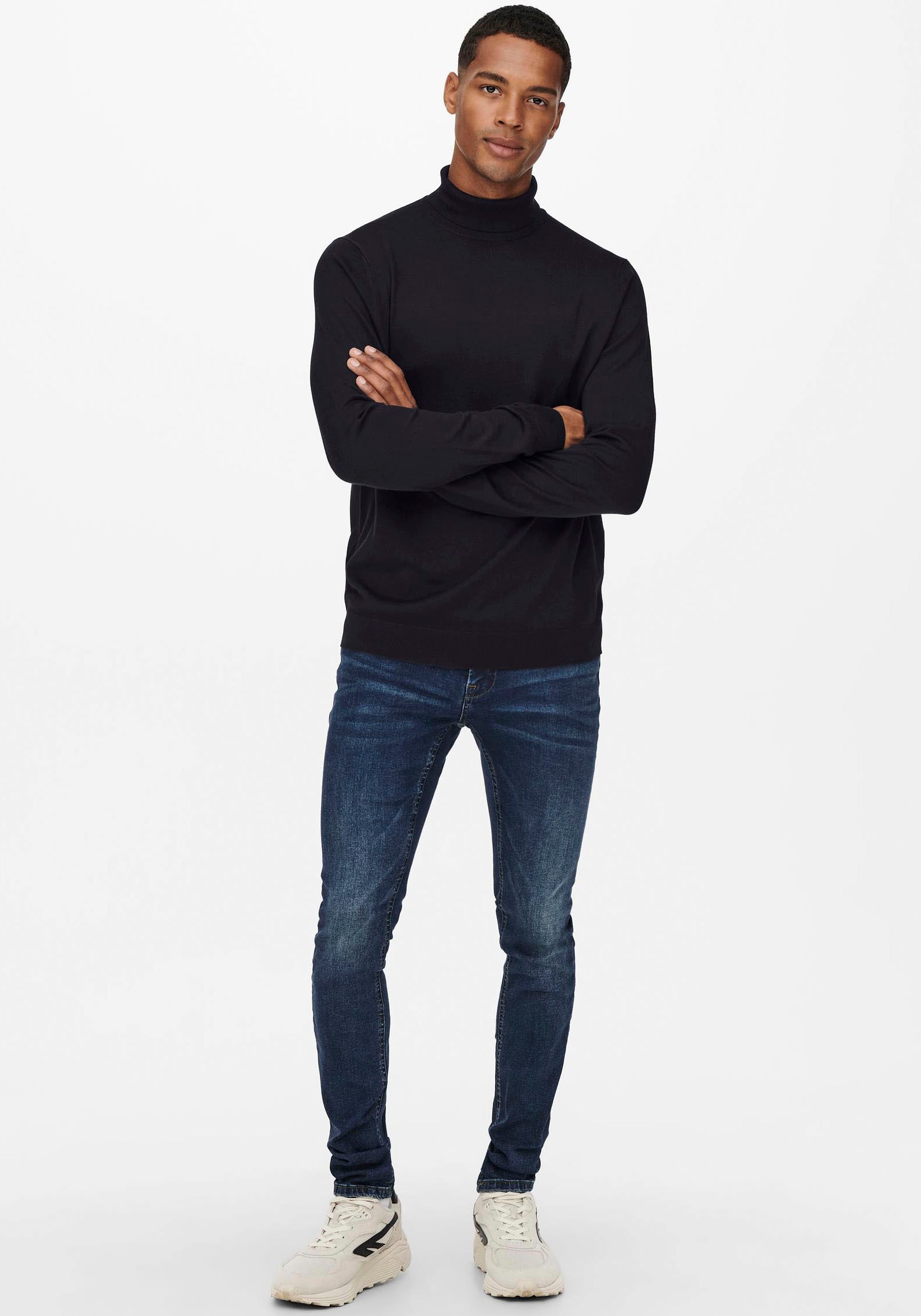 ONLY & SONS Rollkragenpullover »ONSWYLER LIFE REG ROLL NECK KNIT NOOS«