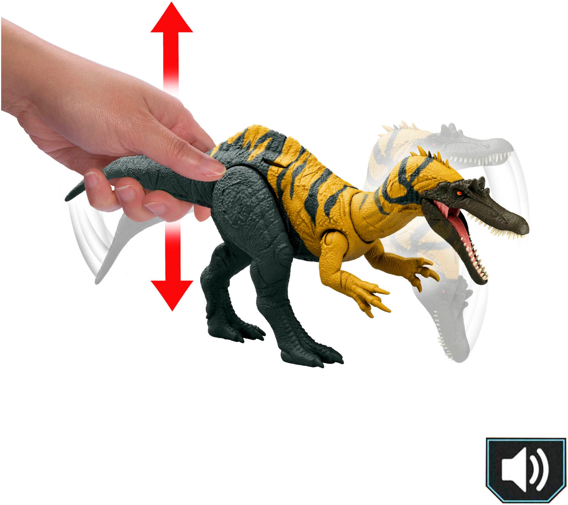 Mattel® Actionfigur »Jurassic World Wild Roar Ceratosuchops«, mit Geräuschen