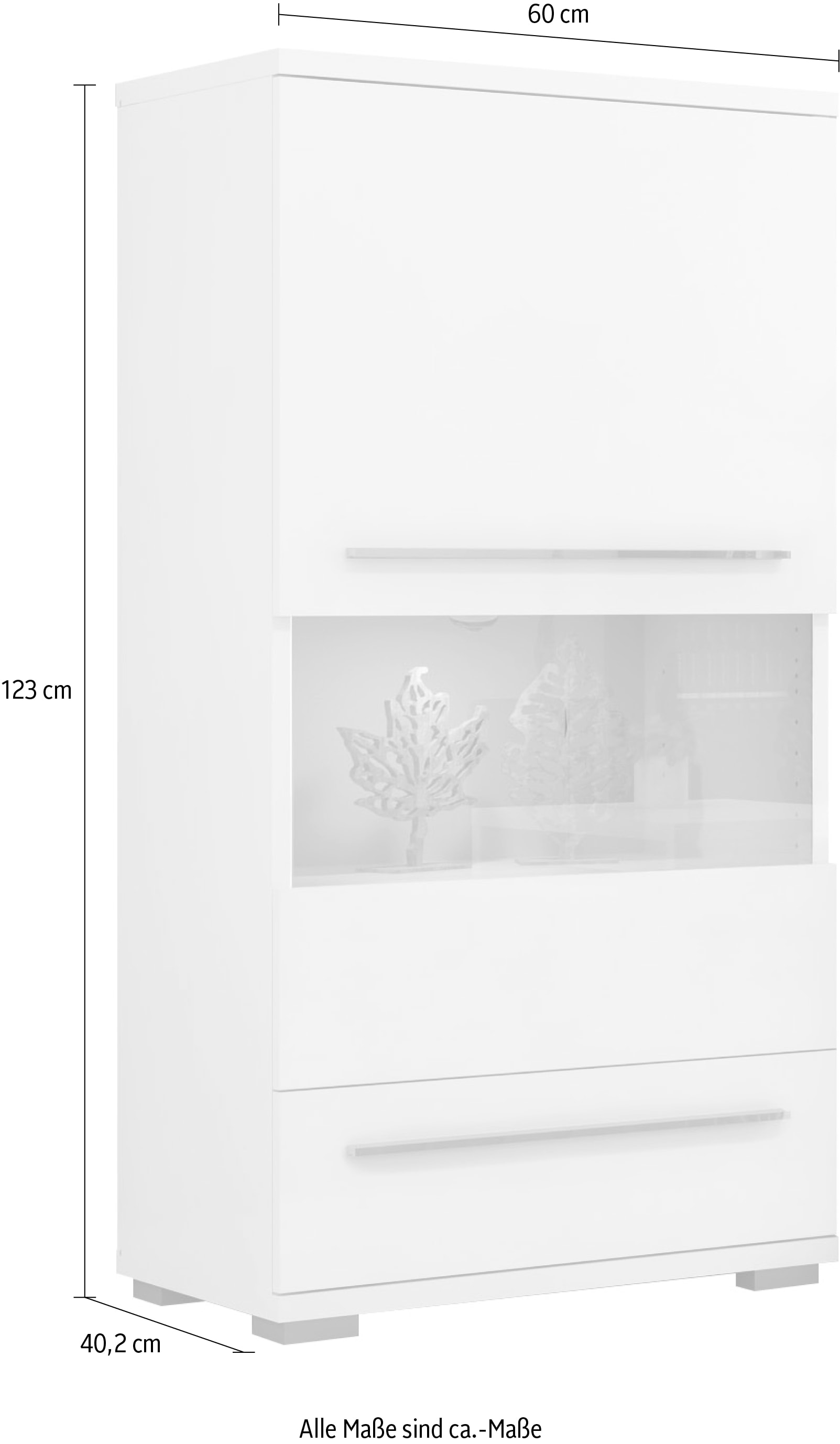 Places of Style online bestellen lackiert, Soft-Close Funktion UV »Piano«, Vitrine