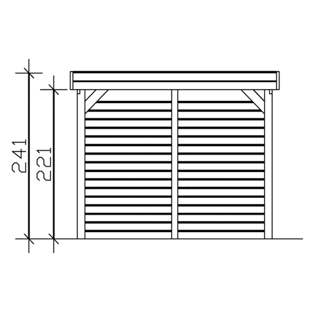 Skanholz Einzelcarport »Friesland«, Holz, 270 cm, grün