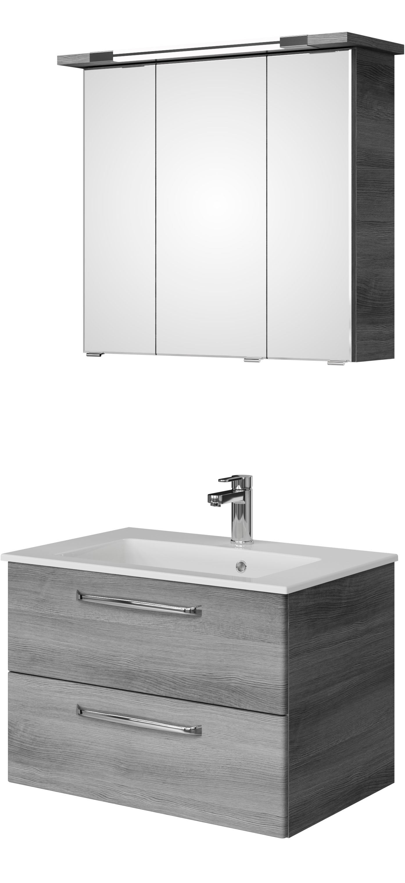 Saphir Badmöbel-Set »Trentino 2-tlg. Mineralmarmor-Waschtisch,Spiegelschran günstig online kaufen