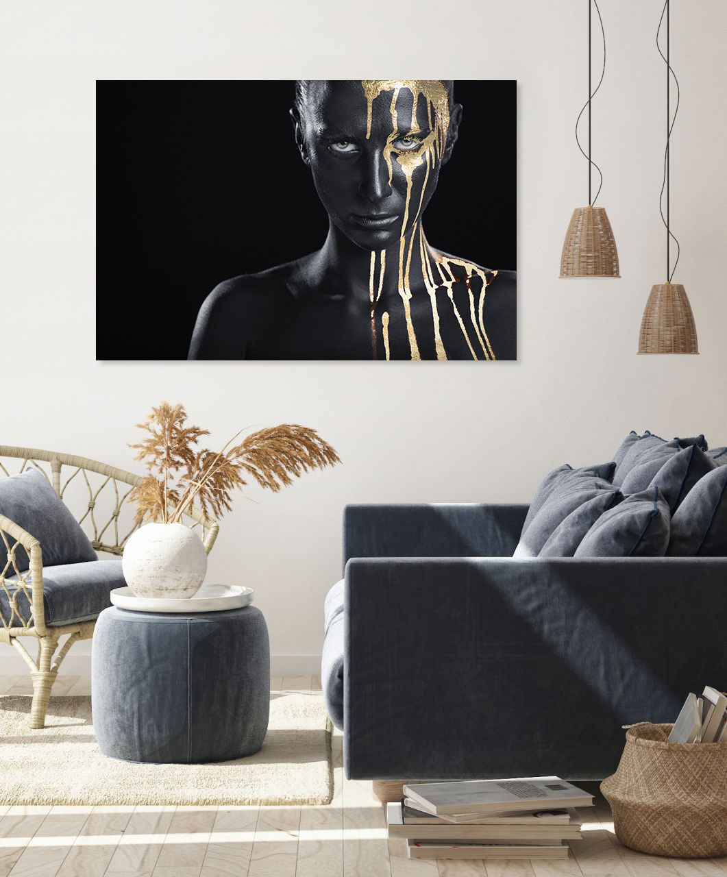 queence Acrylglasbild »Anubis«, Frau-Gemälde-Frau-Bilder von Frauen-Mode-Mo günstig online kaufen