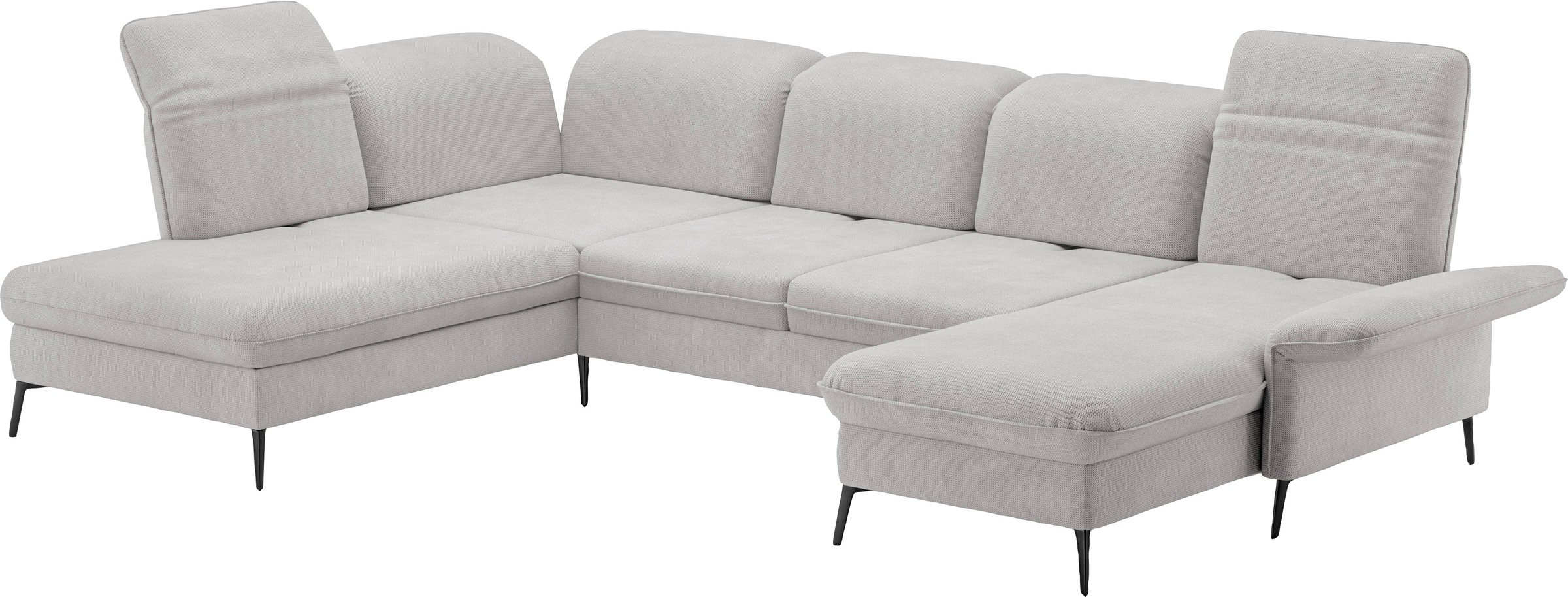 sit&more Wohnlandschaft »Emely, inkl. Sitztiefenverstellung«, wahlweise mit Bettfunktion,Bettkasten,Kopf- & Armteilverstellung