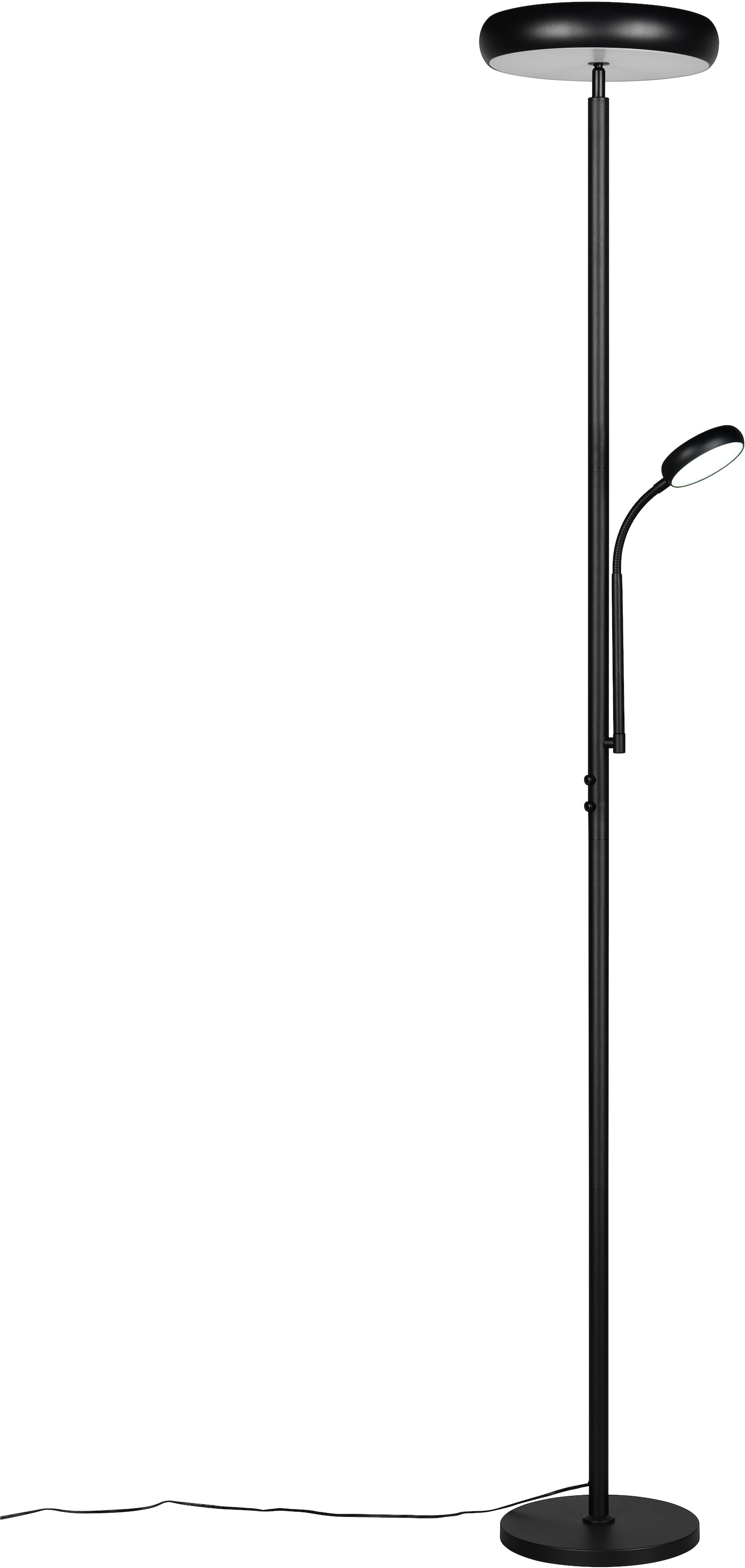 REALITY Leuchten LED Stehlampe »PALERMO, LED Stehleuchte mit Fernbedienung, 27,5W 2000 Lumen CCT« LED-Board 1 Stk. warmweiß - kaltweiß dimmbar, Lichtfarbe einstellbar 3000-6000K warm-/kaltweiß, Höhe 183 cm