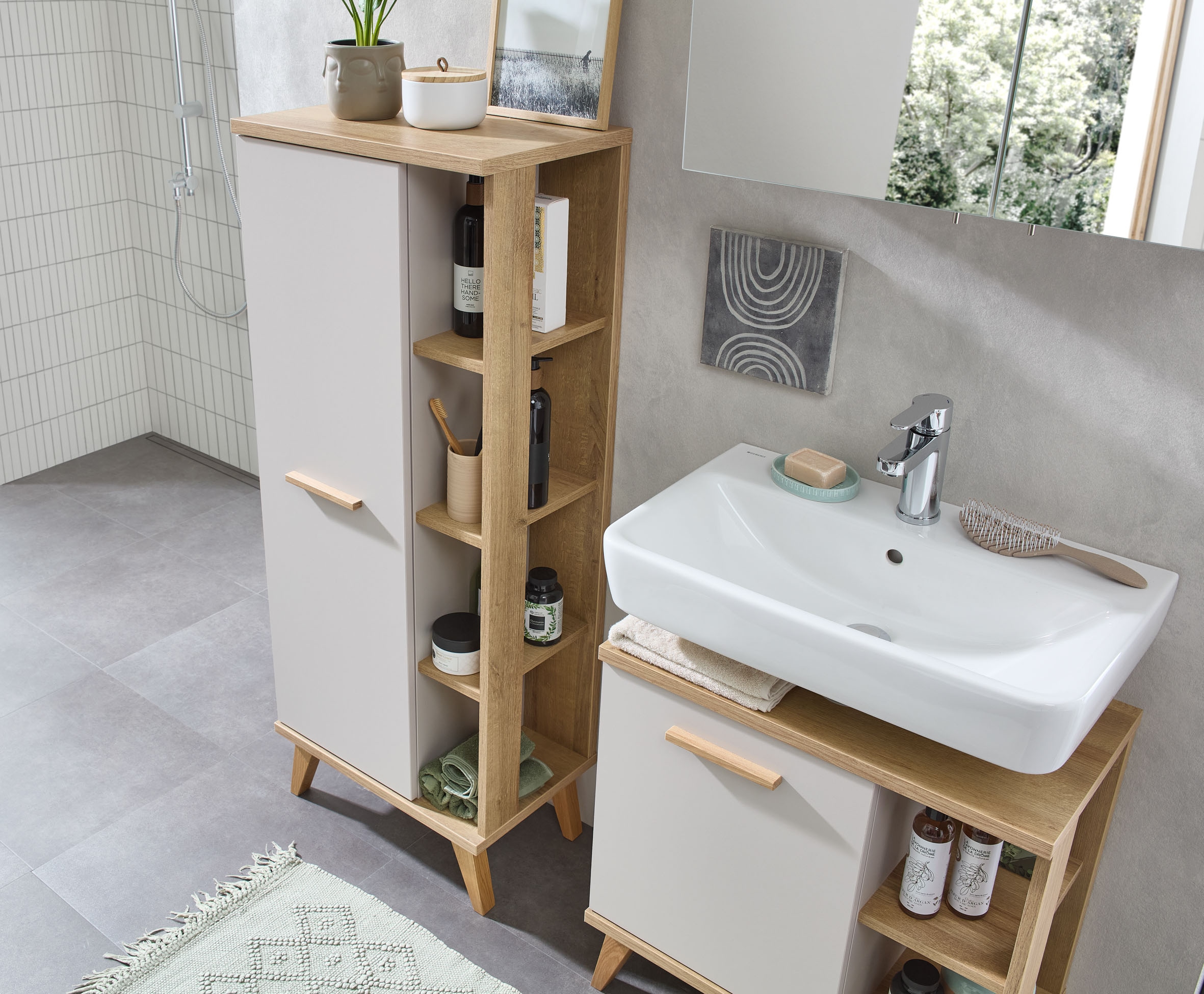 Saphir Badmöbel-Set »4-teilig, mit Soft-Close Türen« Set, 4 Stk. tlg.