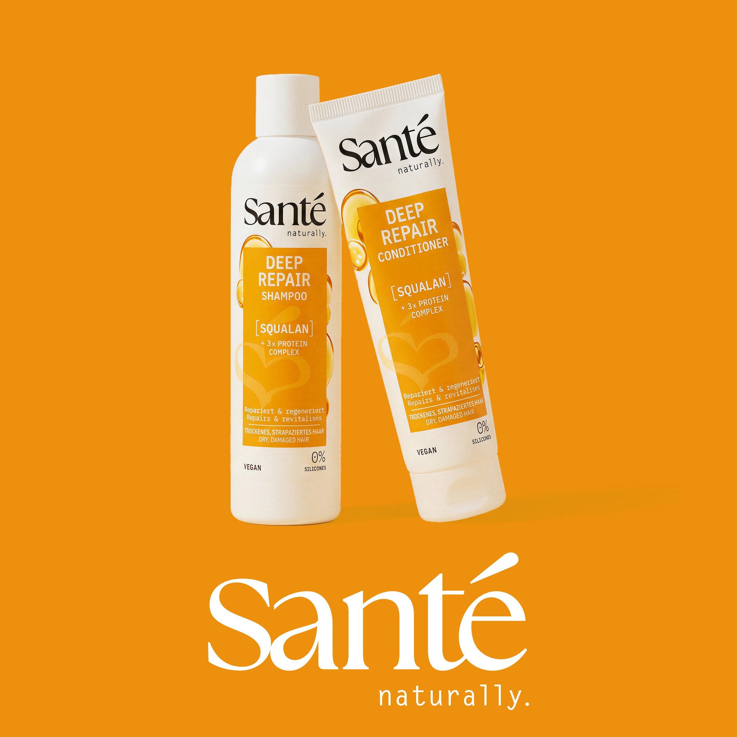 SANTE Haarspülung »Deep Repair Conditioner Squalan + 3-Fach Protein Komplex« Haarspülung, mit Kokosöl, Arganöl und Olivenöl, für strapaziertes Haar