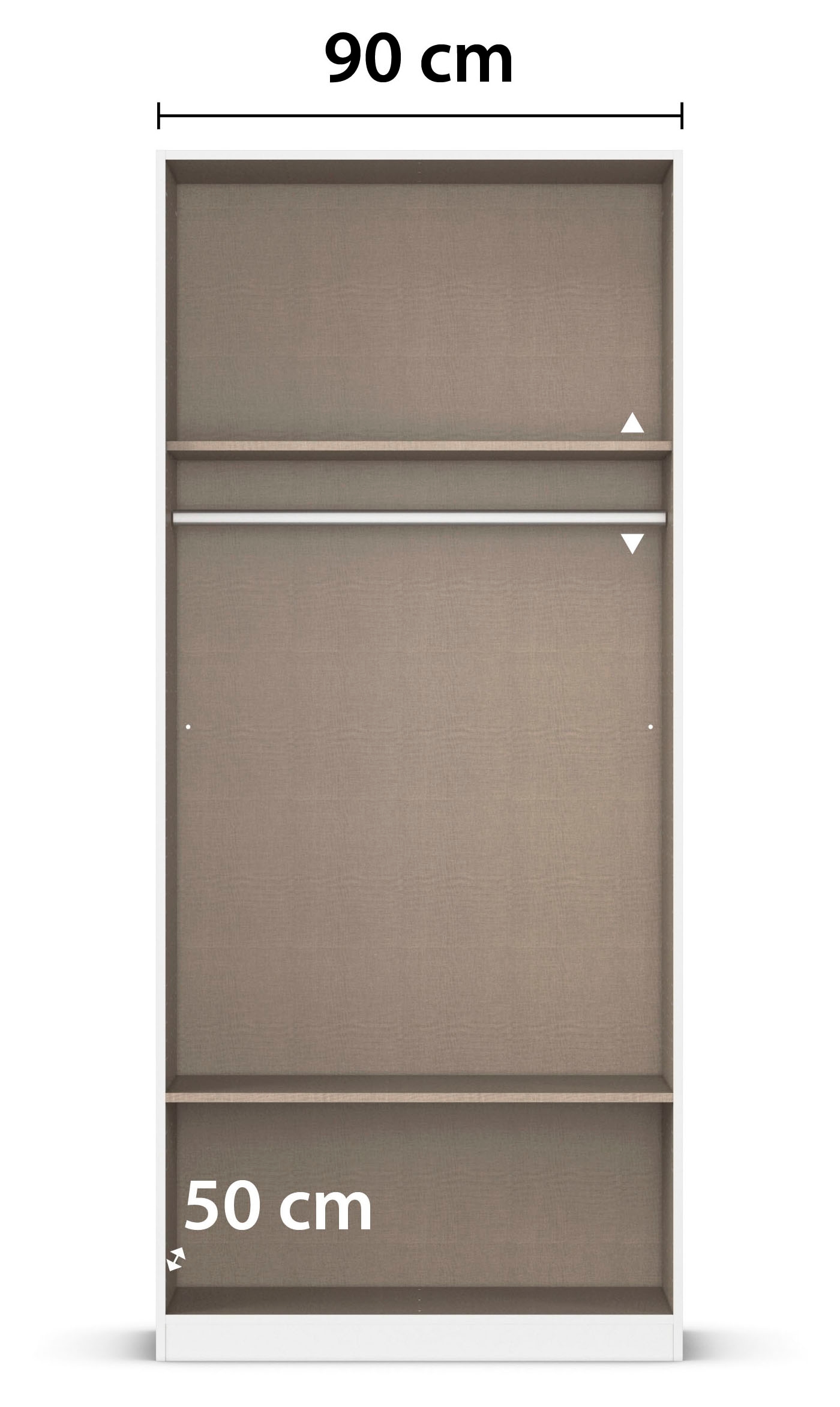 rauch Drehtürenschrank »Kleiderschrank Garderobe GAMMA Breiten 91/136/181/226/271/315/360 cm« in 3 Ausstattungen BASIC/CLASSIC/PREMIUM (inkl. SOFT-CLOSE-Funktion),  mit Schubladen, verschiedene Griff-Varianten TOPSELLER MADE IN GERMANY
