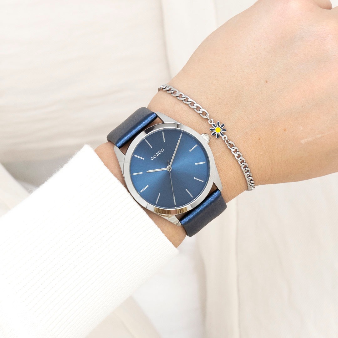 OOZOO Quarzuhr, Armbanduhr, Damenuhr, Herrenuhr, Lederarmband, analog
