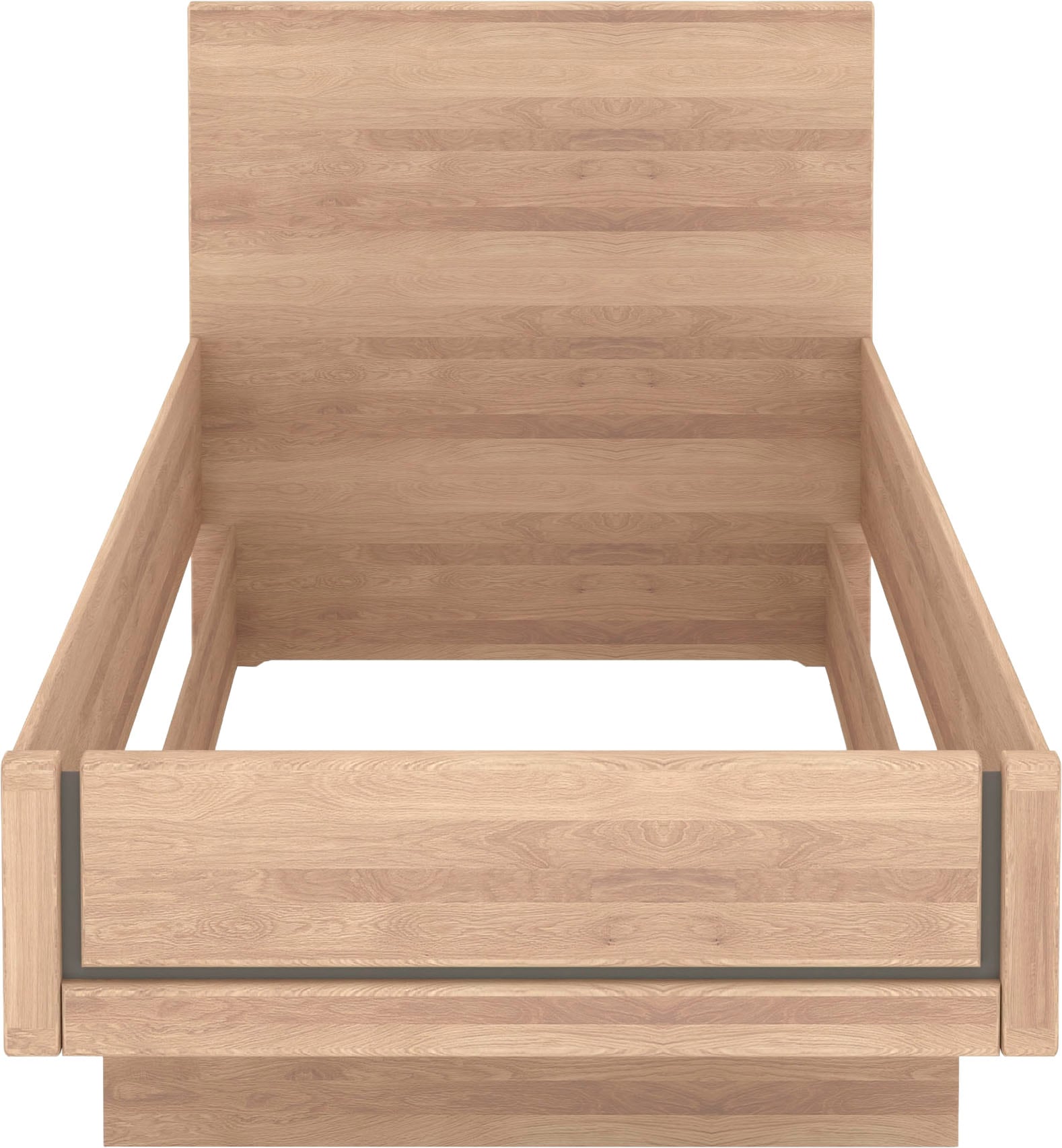 Musterring Holzbett »Sorrent, Bettgestell, Bettrahmen, teilmassiv Eiche«, (MADE IN GERMANY), Eiche teilmassiv, Liegehöhenverstellung, in schwebender Optik