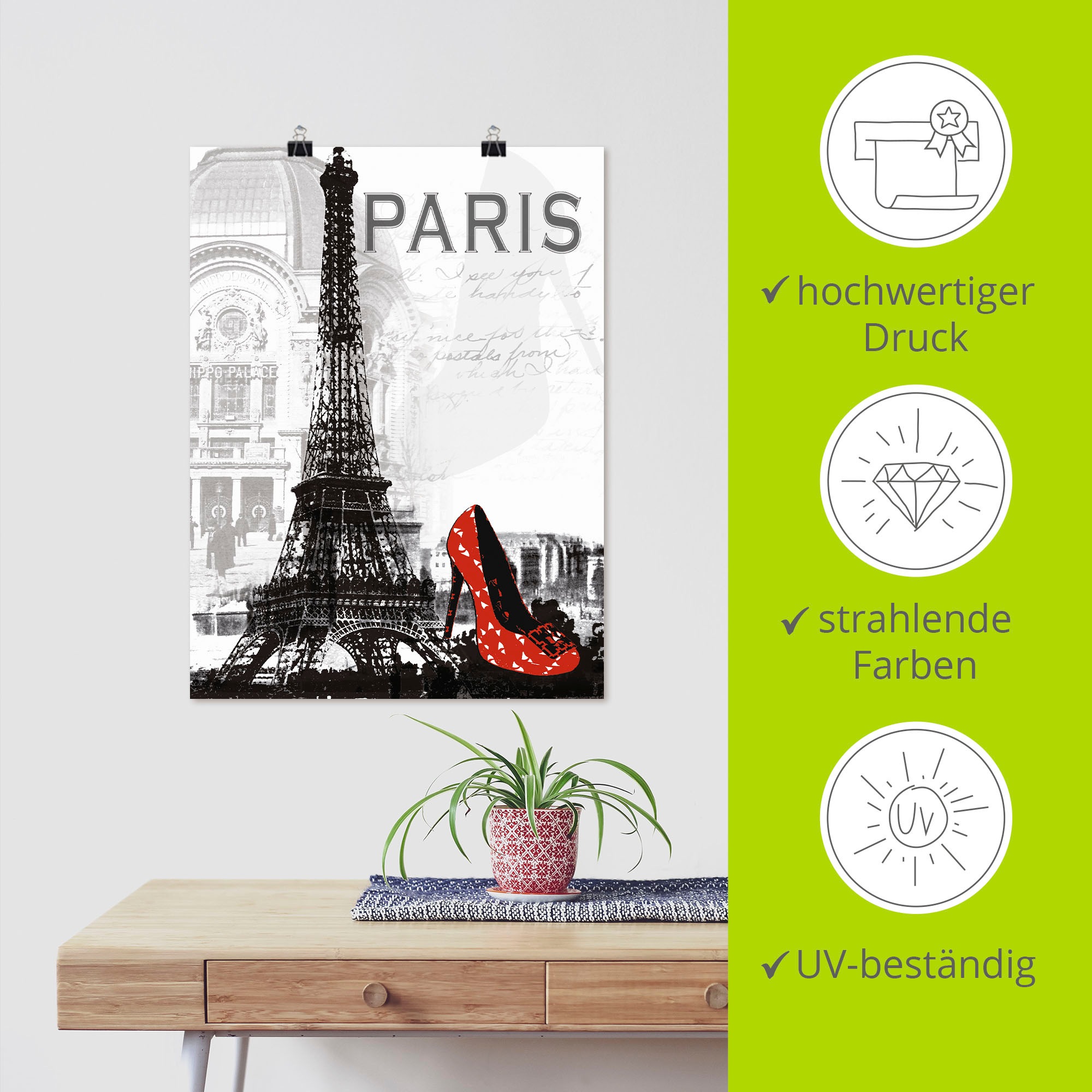 Artland Wandbild »Paris - Chic« Gebäude 1 Stk. tlg. als Alubild, Outdoorbild, Leinwandbild, Poster, Wandaufkleber