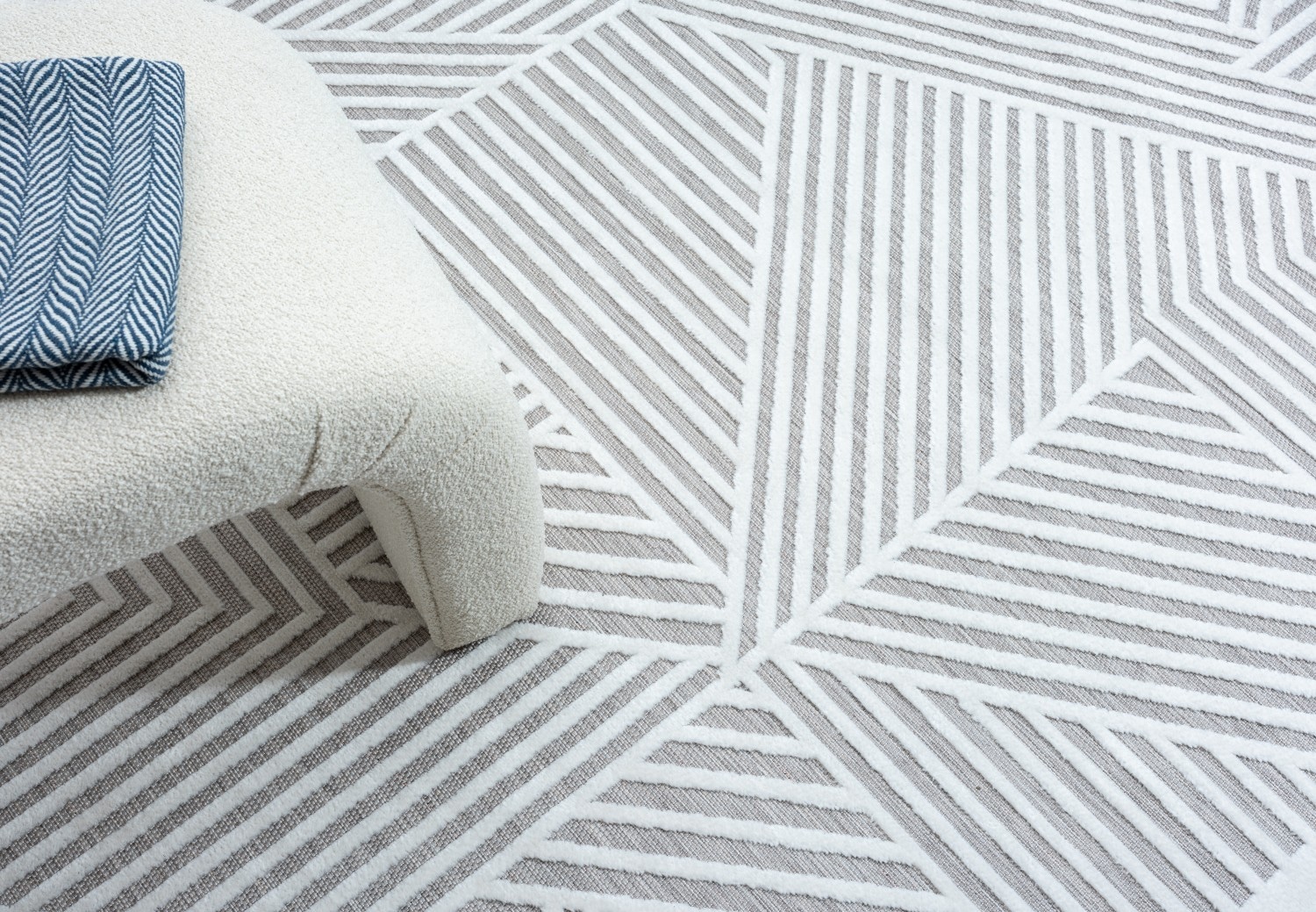 Myflair Möbel & Accessoires Teppich »Vill Lagerräumung«, rechteckig, 8 mm Höhe, modernes Design, Hoch-Tief Effekt, Outdoor geeignet, Balkon, Terrasse