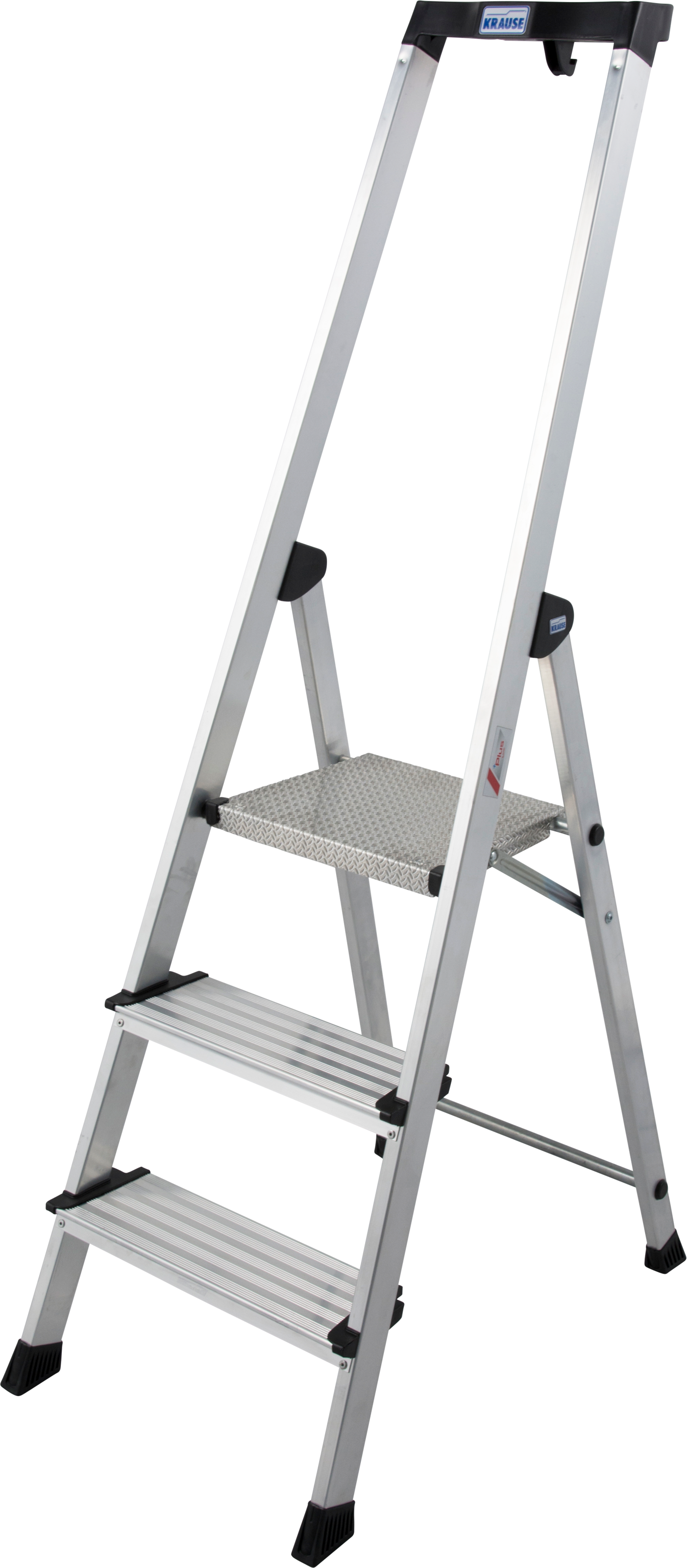 KRAUSE Stehleiter »Safety Plusline«, Aluminium, 3 Stufen, Arbeitshöhe ca. 265 cm