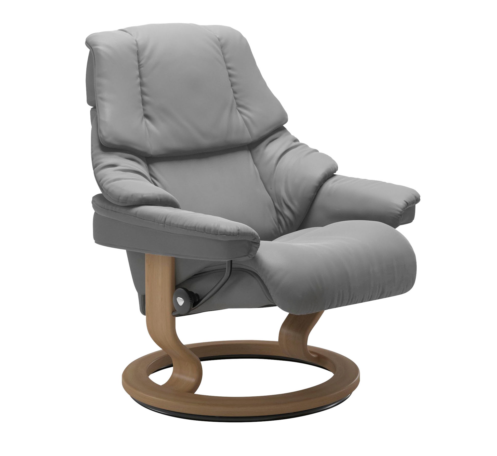 Stressless® Relaxsessel »Reno«, (Set, Relaxsessel mit Hocker), mit Hocker, mit Classic Base, Größe S, M & L, Gestell Eiche