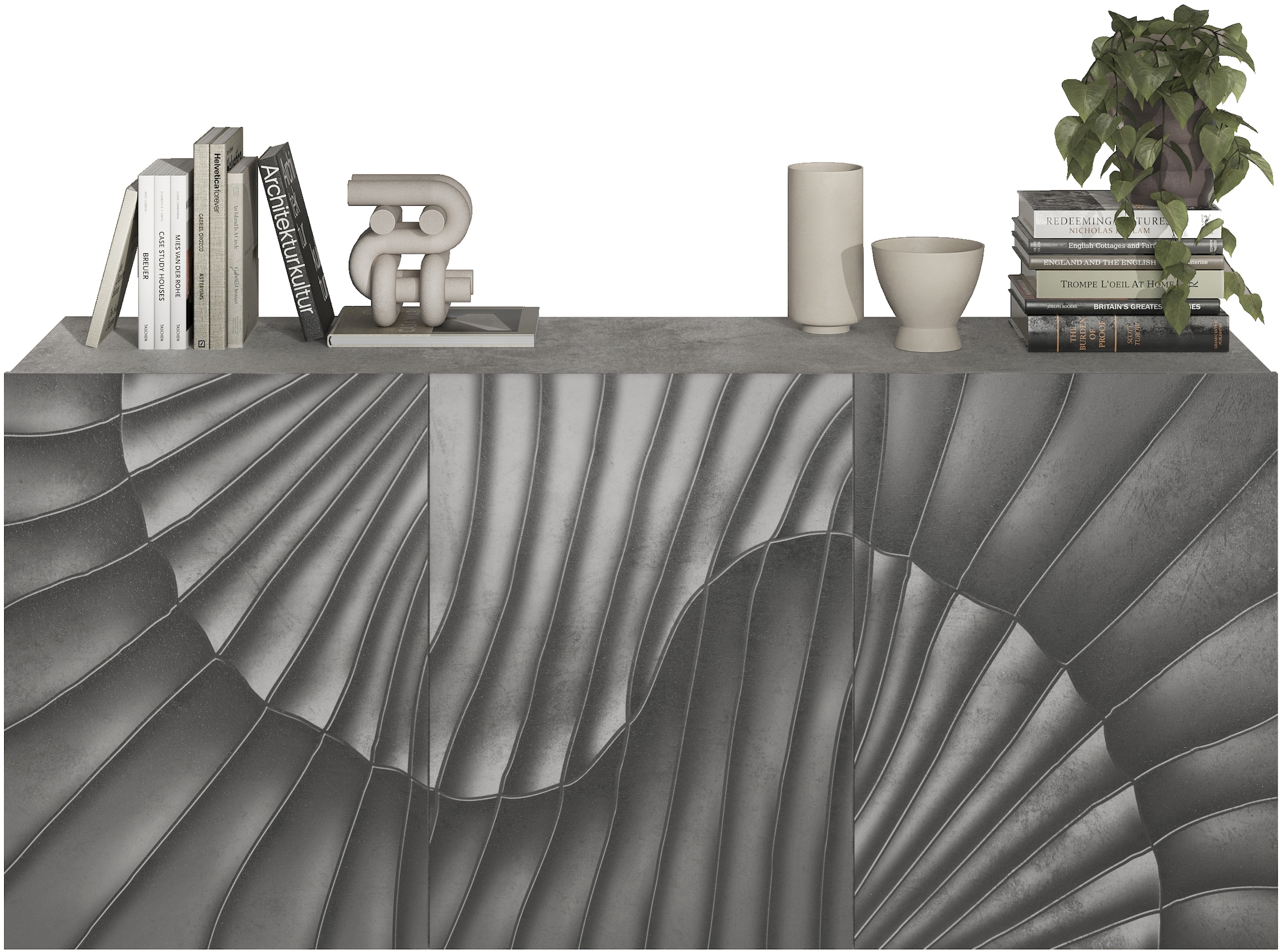 INOSIGN Sideboard »Snake Breite 181 cm, moderne Kommode mit 3 Türen«, Anrichte mit viel Stauraum, Front mit besonderem Siebdruck