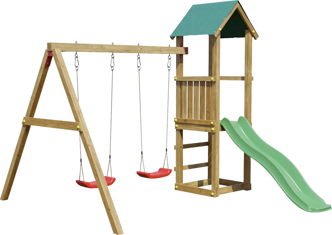 FUNGOO Spielturm »Lucas«, mit Schaukel & Rutsche