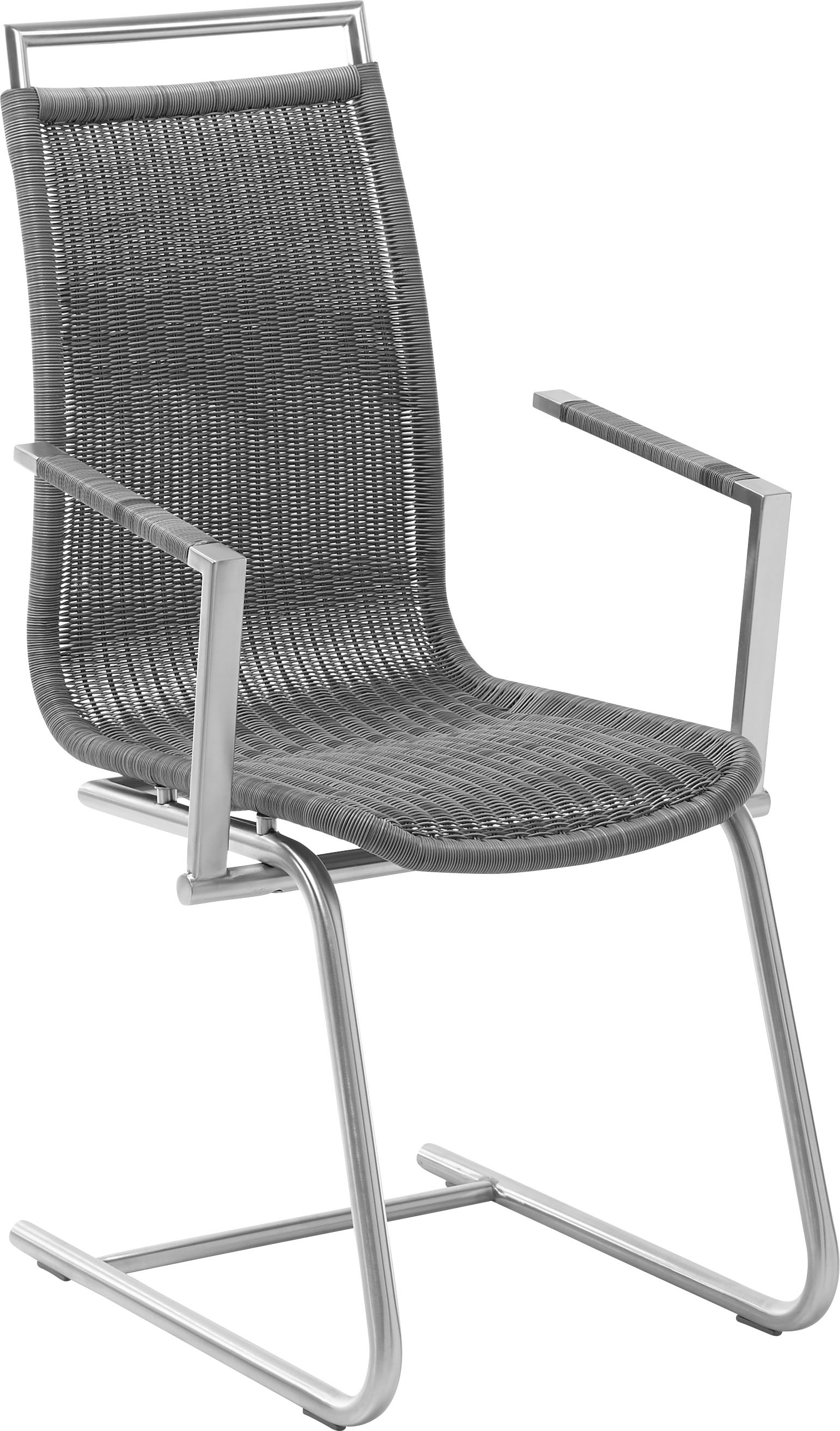 WK WOHNEN Freischwinger »WK 7400«, Gestell in Edelstahloptik, Vollgeflecht, günstig online kaufen