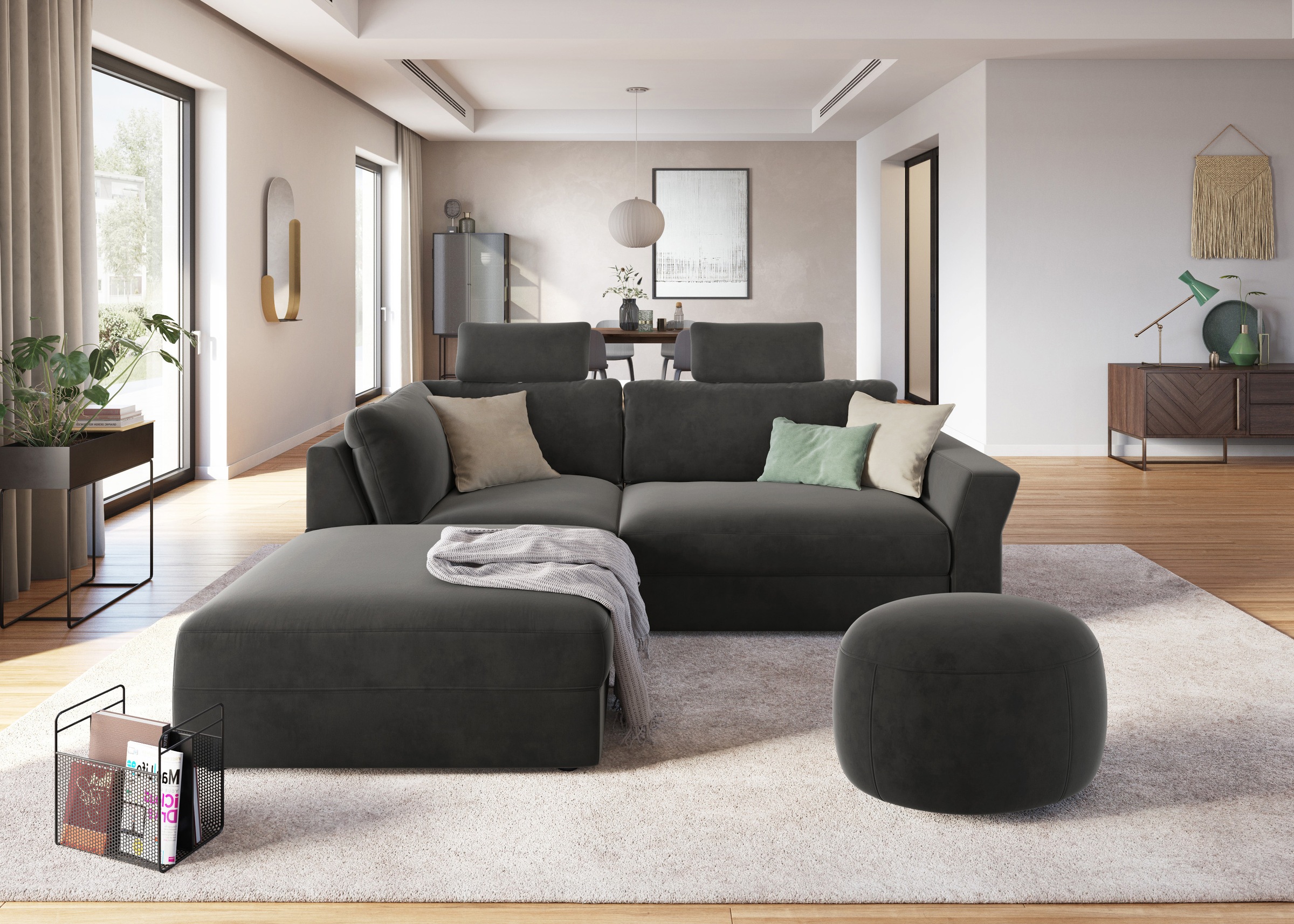 sit&more Ecksofa »Cadabra L-Form«, Breite 243 cm, inklusive Sitztiefenverst günstig online kaufen