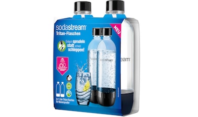 Wassersprudler Flasche »DuoPack 2x 1L Tritan-Flasche«, (Set, 2 tlg.), Ersatzflaschen...