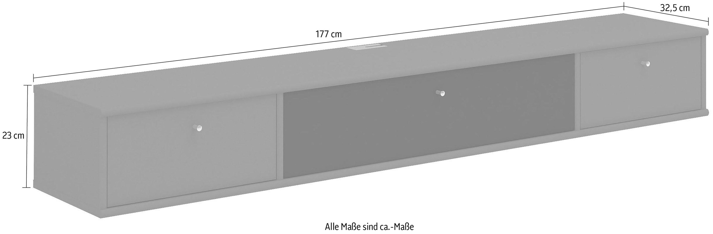 Hammel Furniture TV-Board »Mistral Fernsehschrank, Medienmöbel, Hängend«,  mit Klappe mit Akustikstoff, Kabeldurchführung, Lowboard, B: 177 cm auf  Rechnung kaufen