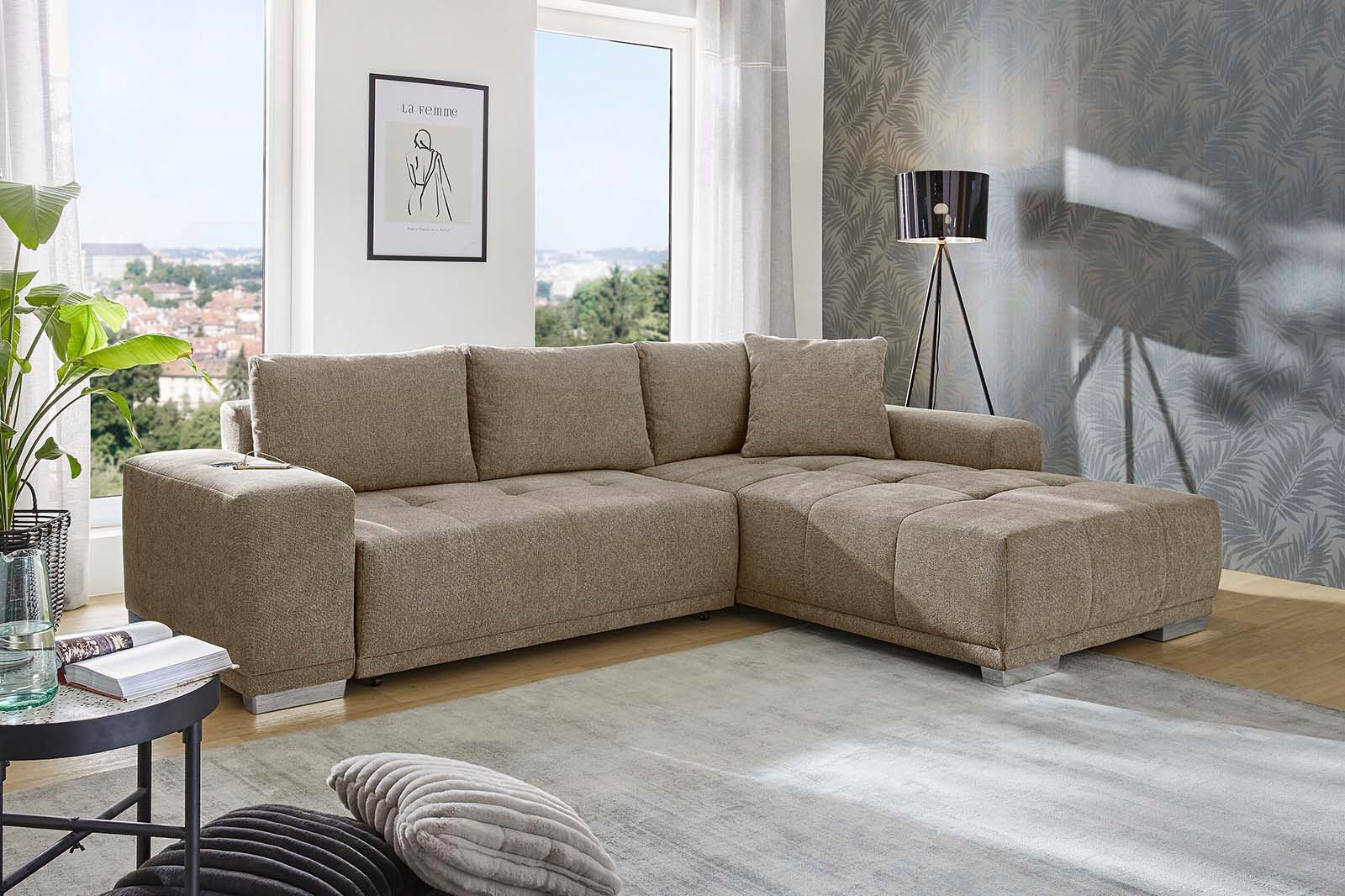 Jockenhöfer Gruppe Ecksofa »Luciano L-Form mit induktiver Lademöglichkeit, günstig online kaufen