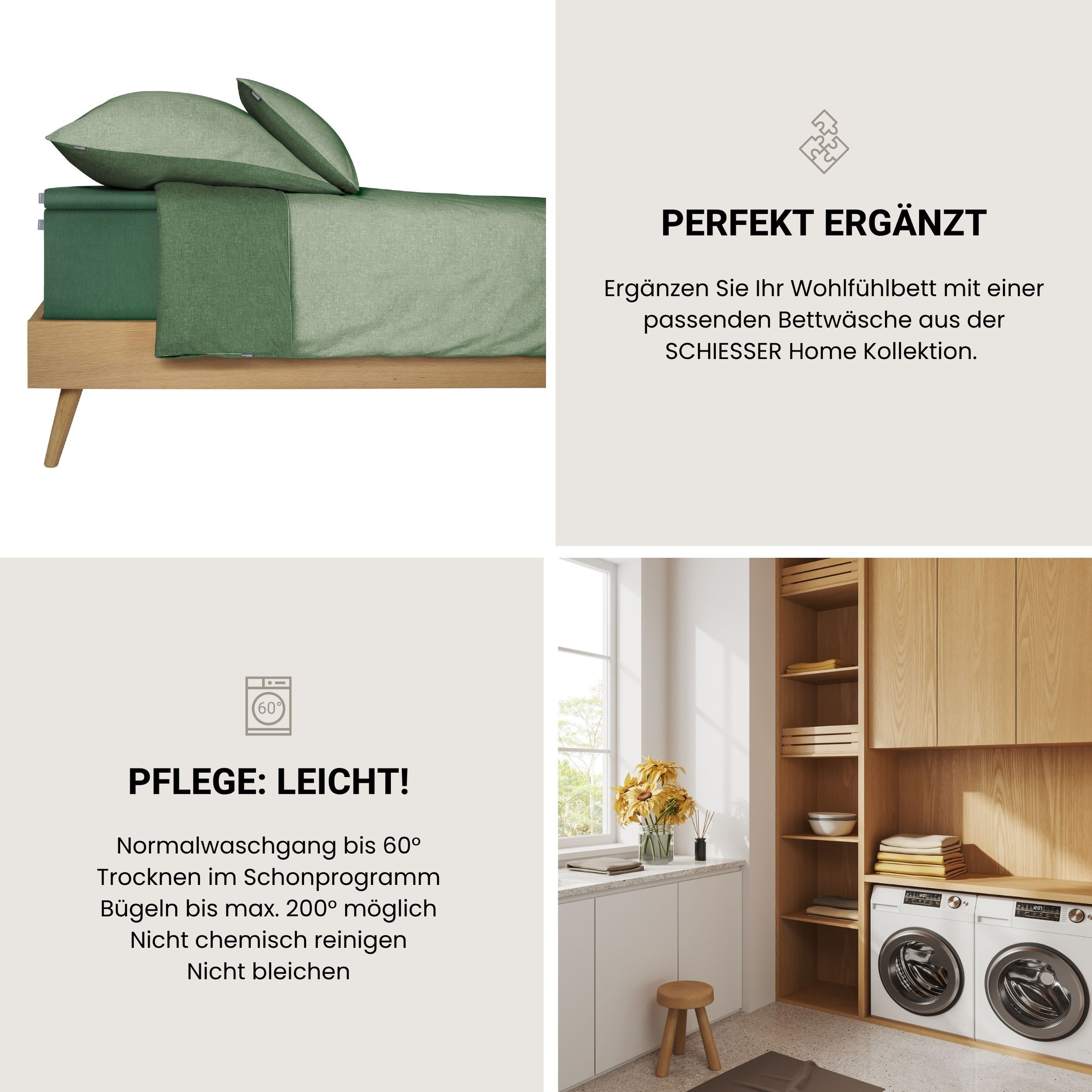 Schiesser Spannbettlaken »Flexi aus 95% Baumwolle und 5% Elastahan in Premium-Qualität« für hohe Matratzen und Boxspringbetten geeignet, Made in Green