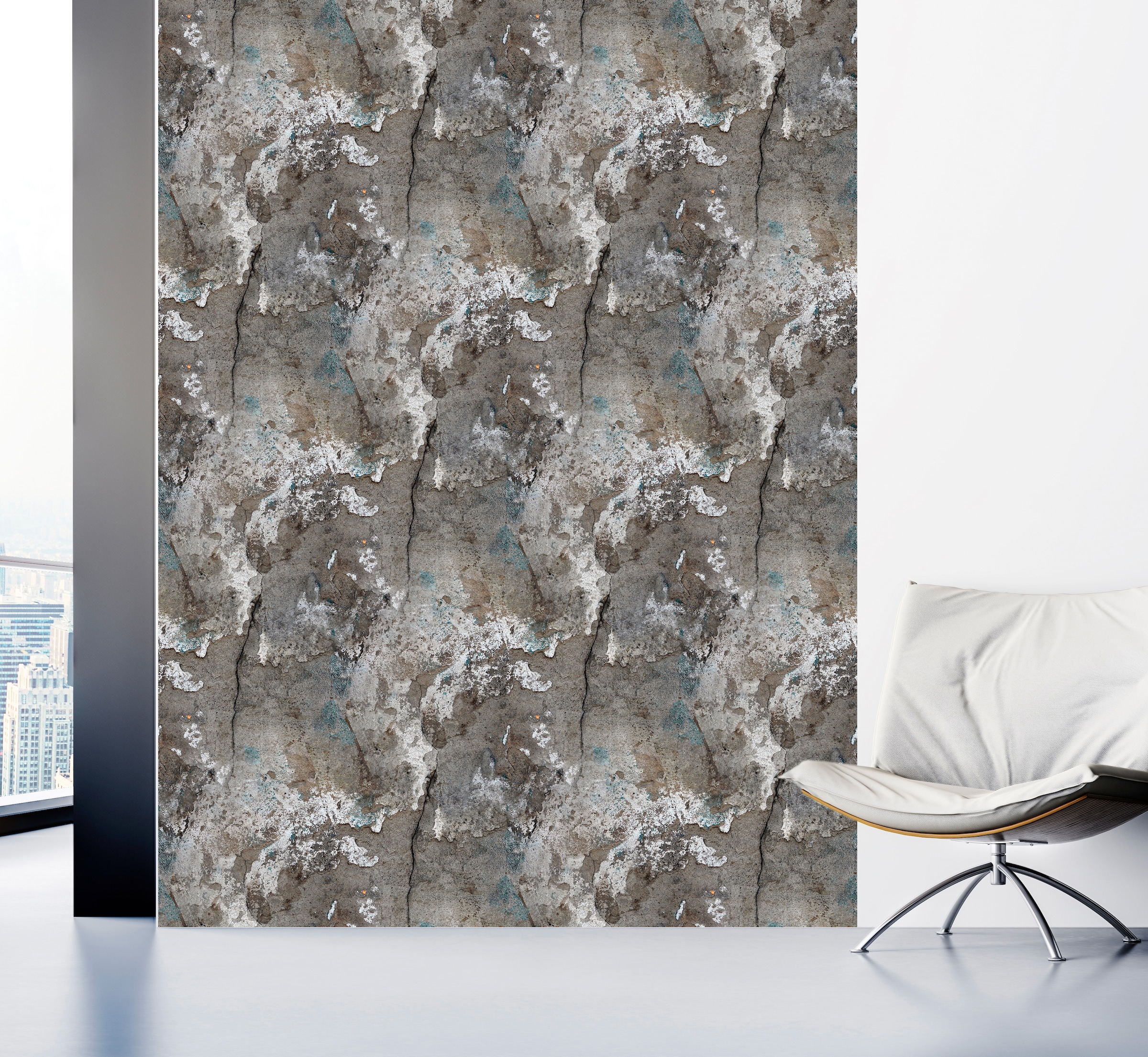queence Vinyltapete »Zagadu«, Steinoptik, 90x250cm, selbstklebend, kinderleichte Anbringung, Sticker
