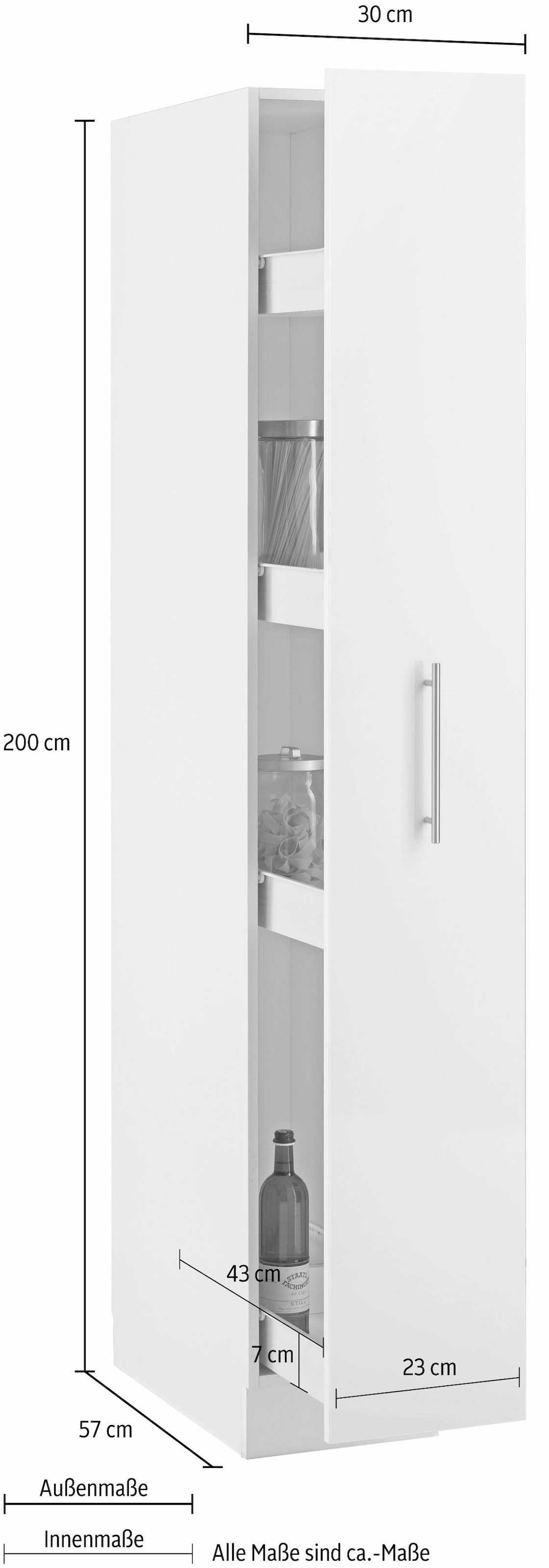 wiho Küchen Apothekerschrank »Cali«, Auszug mit 4 Ablagefächern online  kaufen | Apothekerschränke