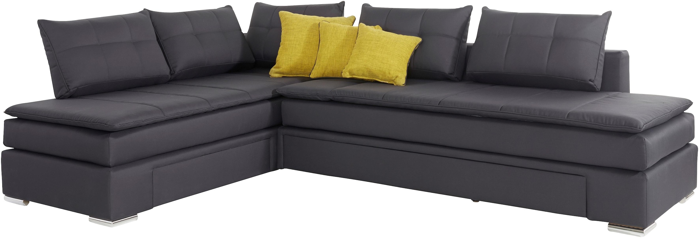 INOSIGN Ecksofa »Night & Day L-Form mit Dauer-Schlaffunktion ohne Armlehnen«, mit Boxspring-Bettfunktion 164x200 cm und Bettkasten, Dauerschläfer!