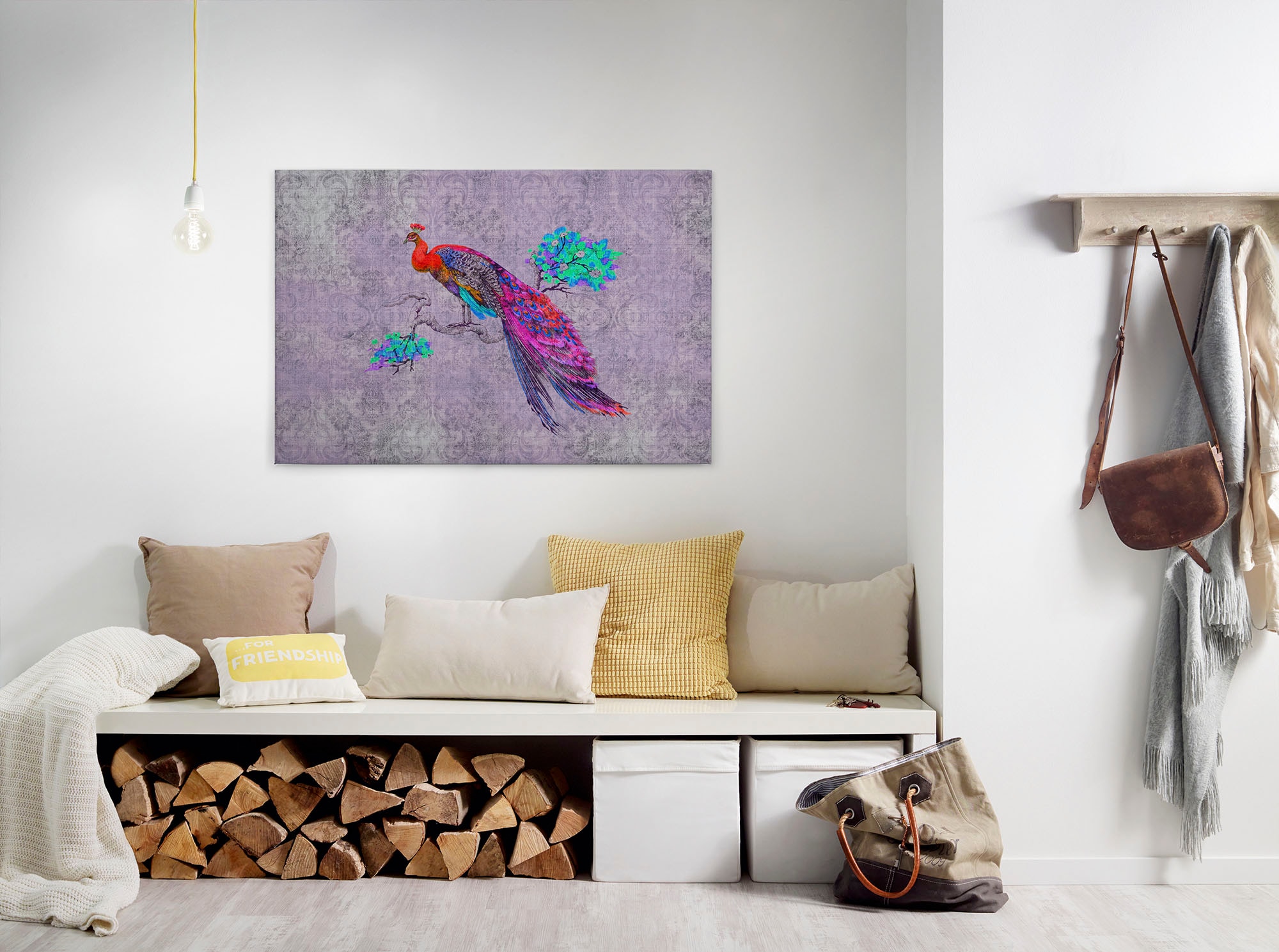 A.S. Création Leinwandbild "peacock 3", Kunst-Tiere-Kinder, (1 St.), Keilra günstig online kaufen