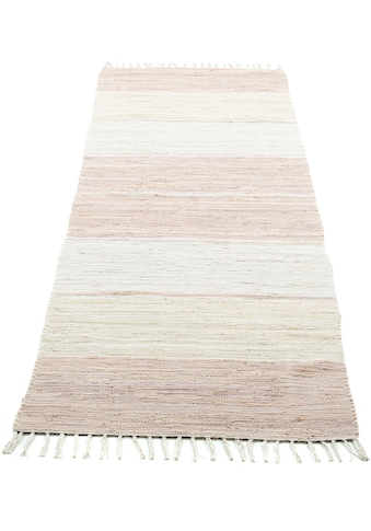 THEKO Läufer »Stripe Cotton«, rechteckig, 5 mm Höhe, Handweb Teppich-Läufer,... kaufen