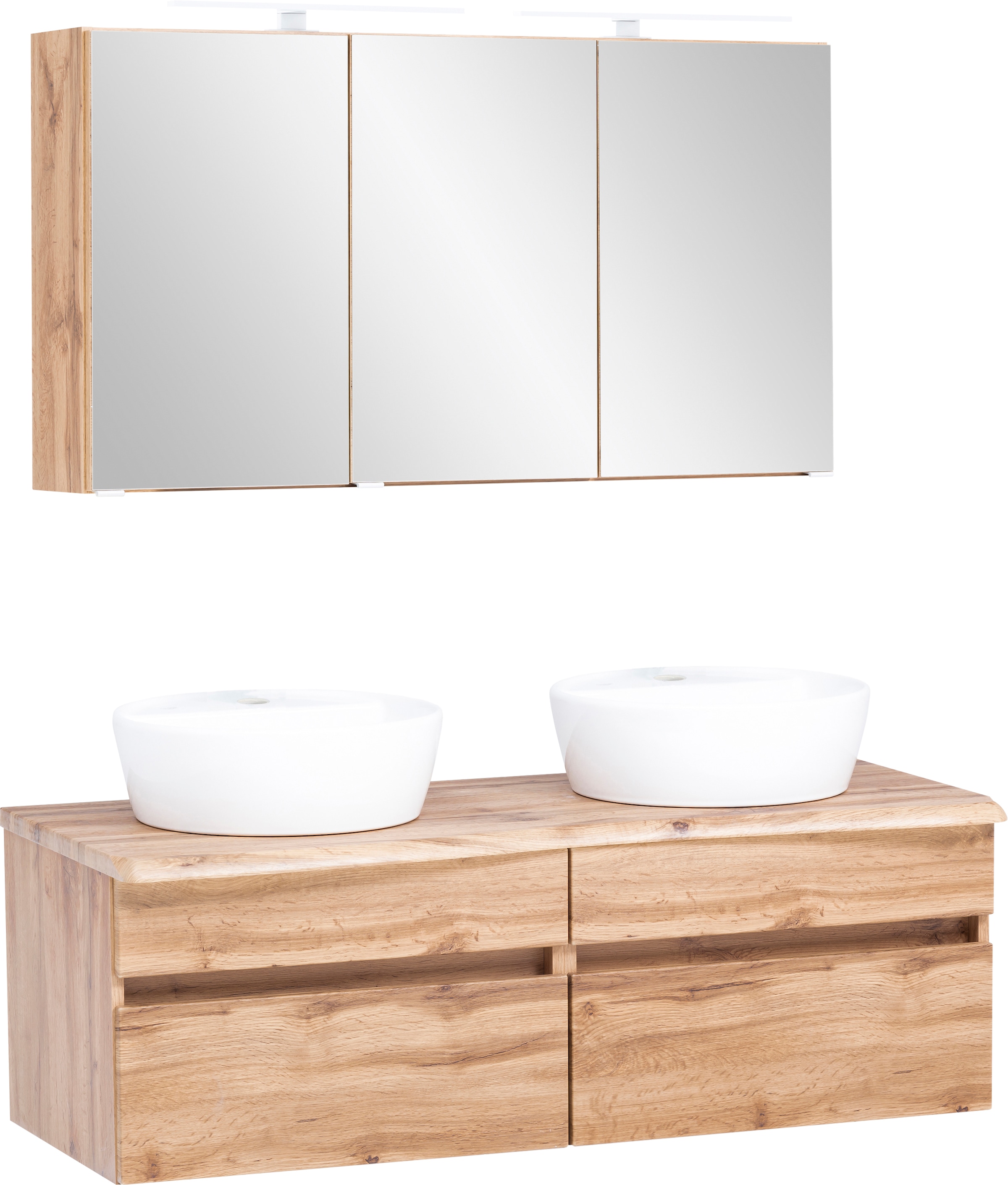 welltime Badmöbel-Set »Lienz« Spiegelschrank und Waschtisch, 2 Stk. tlg. günstig online kaufen