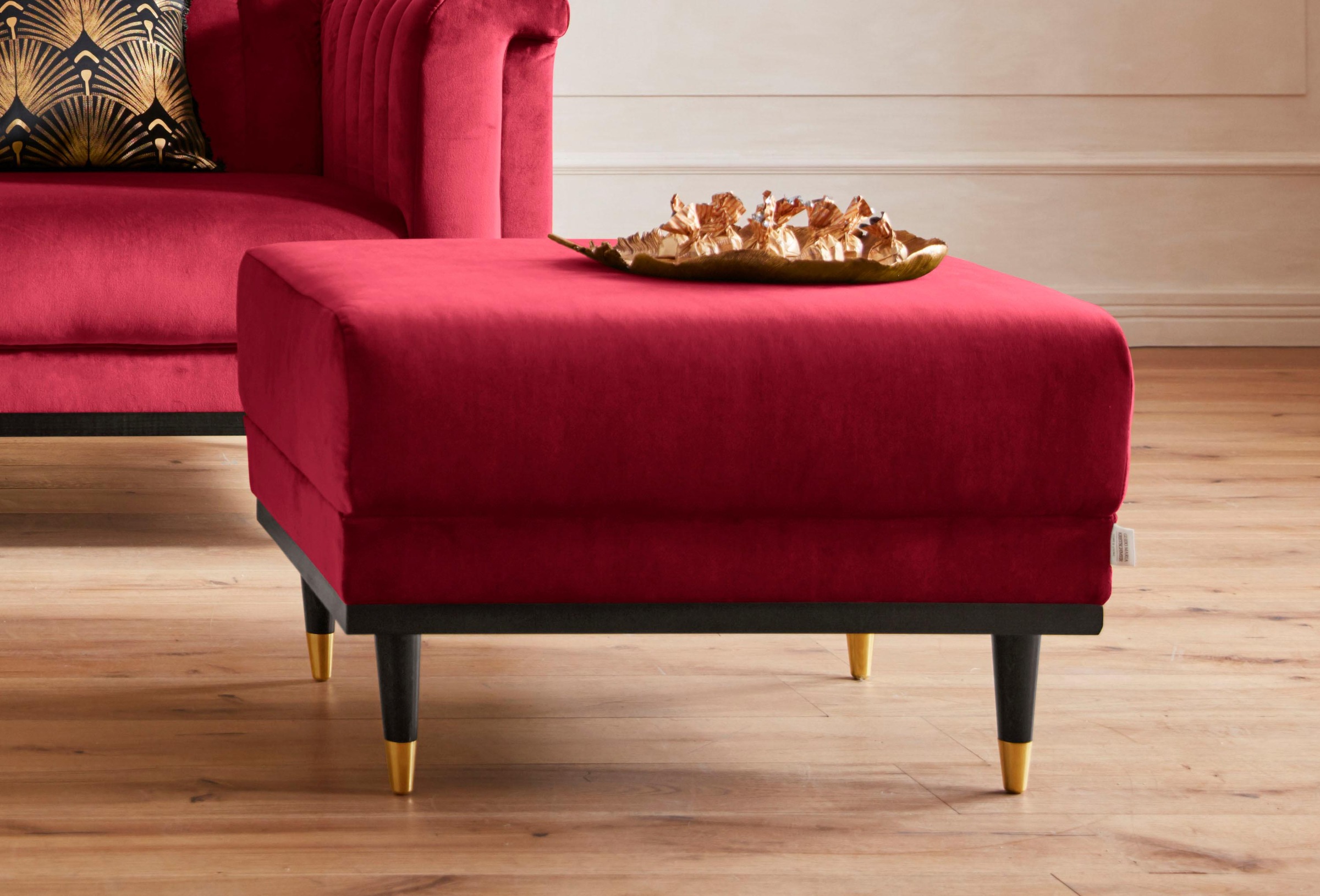 Home affaire Hocker »Chamby«, mit Holzrahmen unten