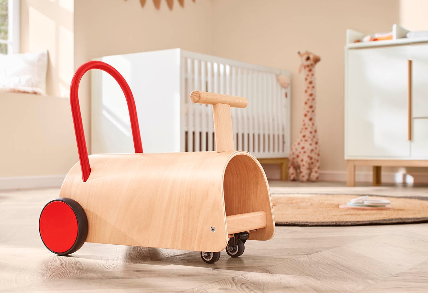 Pinolino® Lauflernwagen »Enzo, natur/rot«