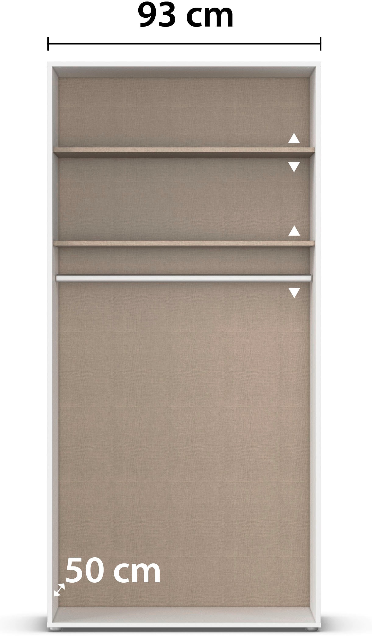 rauch Drehtürenschrank »Kleiderschrank Schrank Garderobe Wäscheschrank VOYAGER« in 3 verschiedenen Ausstattungen BASIC/CLASSIC/PREMIUM,  mit modernen Griffen in Graumetallic und Spiegel